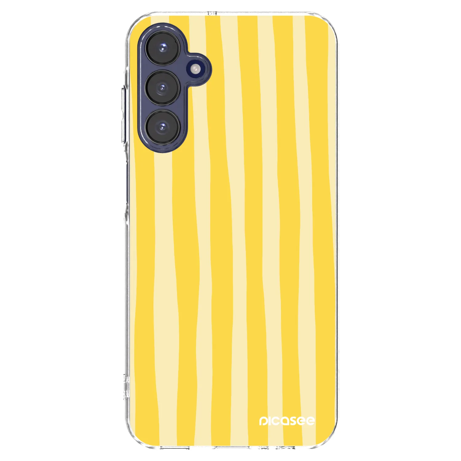 Picasee silikónový prehľadný obal pre Samsung Galaxy A15 A155F 4G - Lines lemon