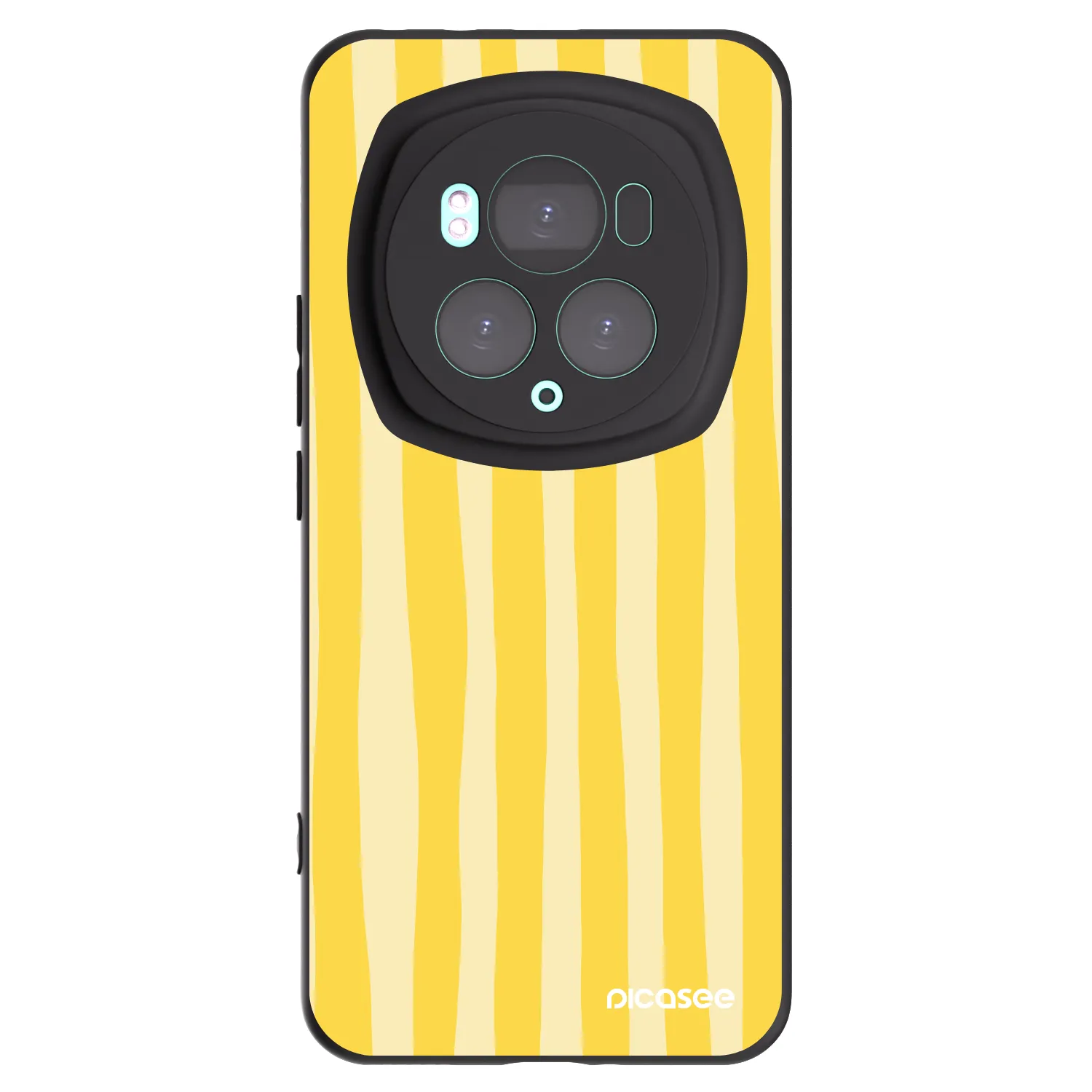 Picasee silikónový čierny obal pre Honor Magic6 Pro - Lines lemon