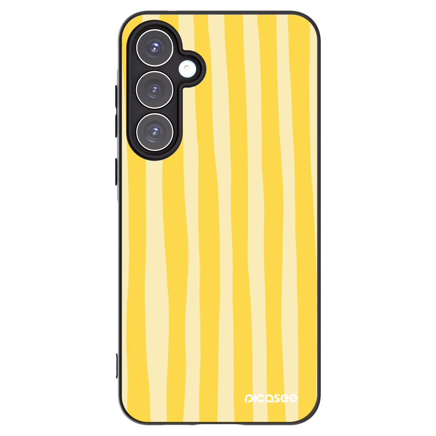 Picasee silikónový čierny obal pre Samsung Galaxy A55 5G A556B - Lines lemon