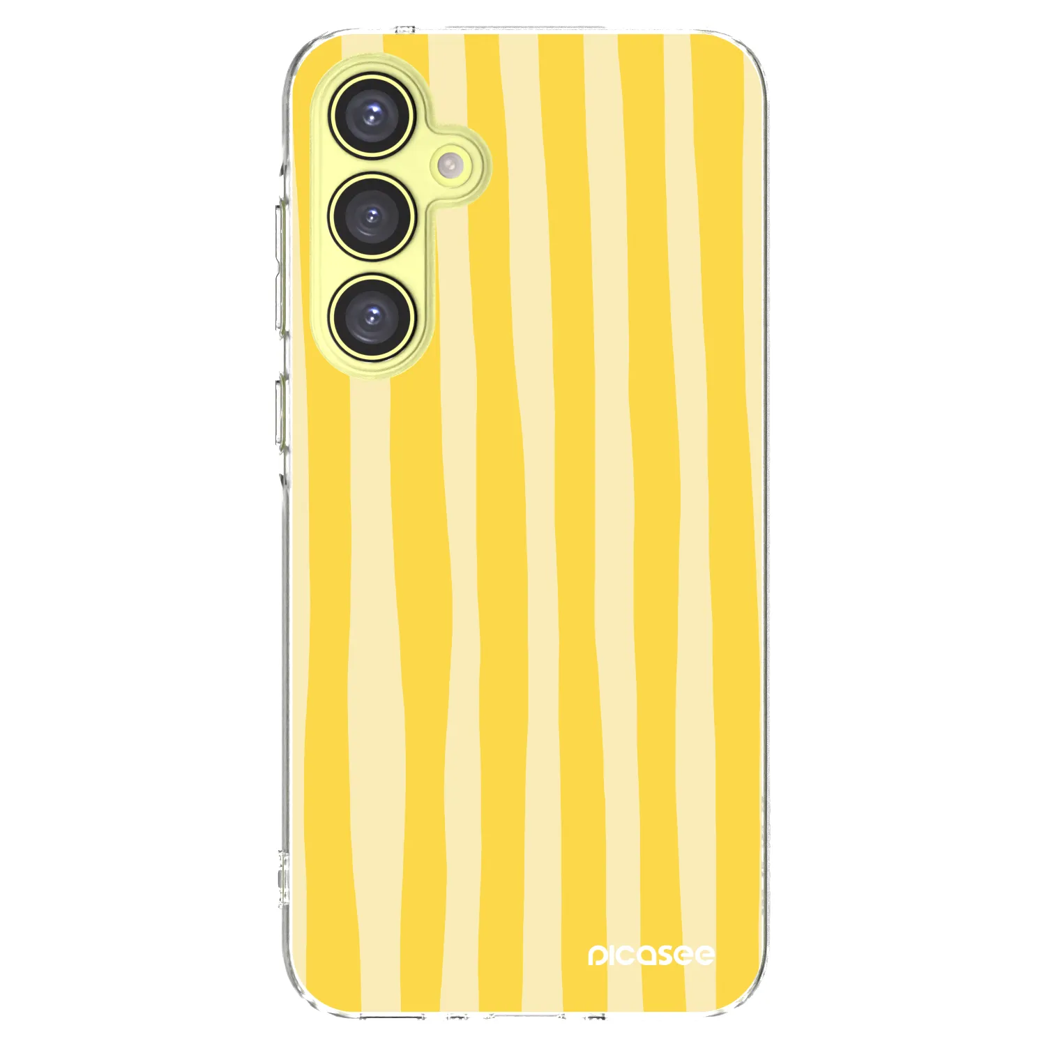 Picasee silikónový prehľadný obal pre Samsung Galaxy A35 5G A356B - Lines lemon