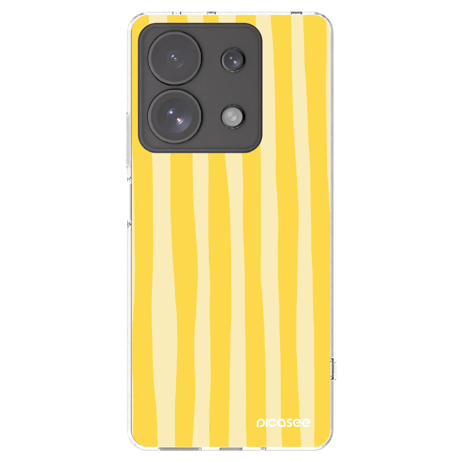Picasee silikónový prehľadný obal pre Xiaomi Redmi Note 13 Pro 4G - Lines lemon