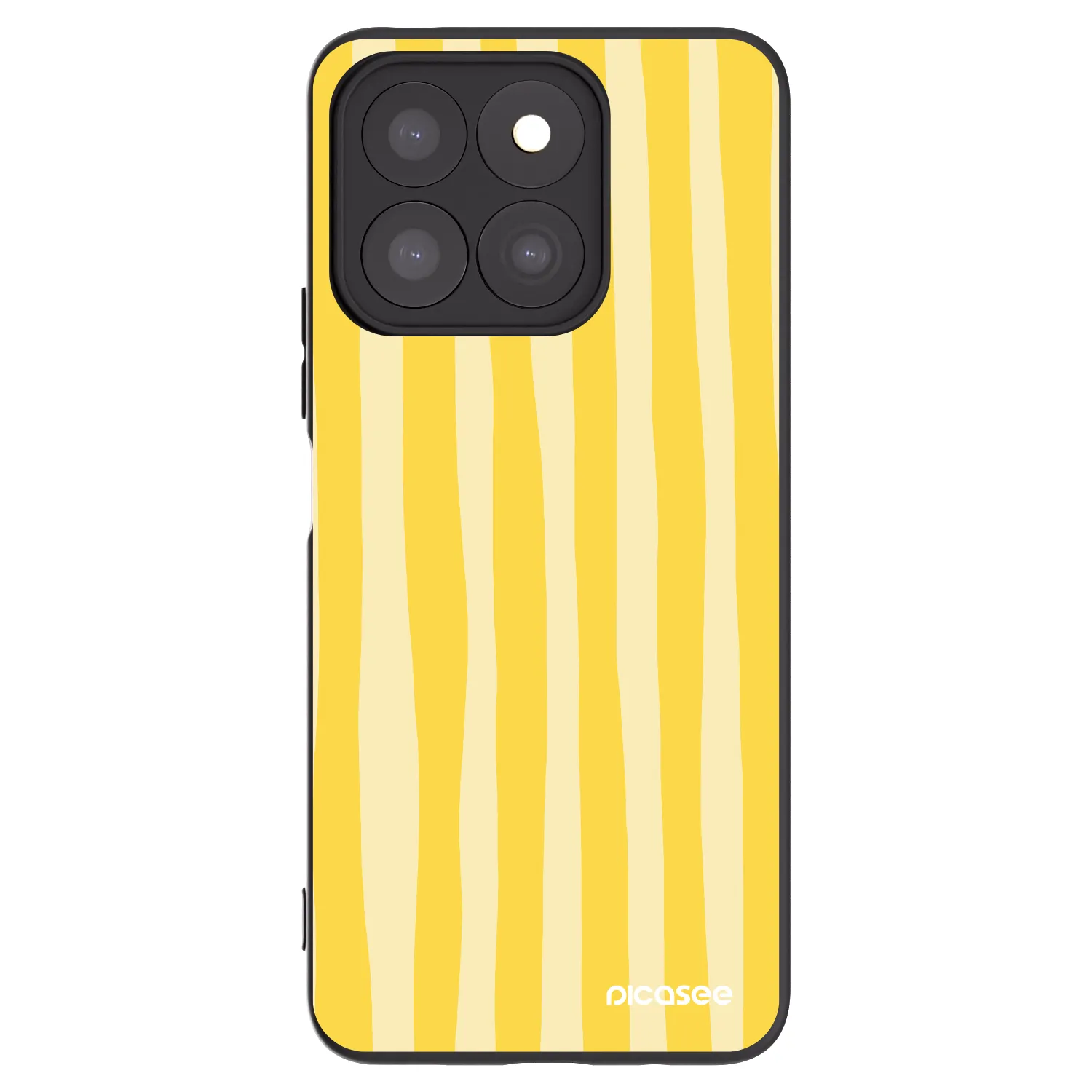 Picasee silikónový čierny obal pre Honor X8b - Lines lemon