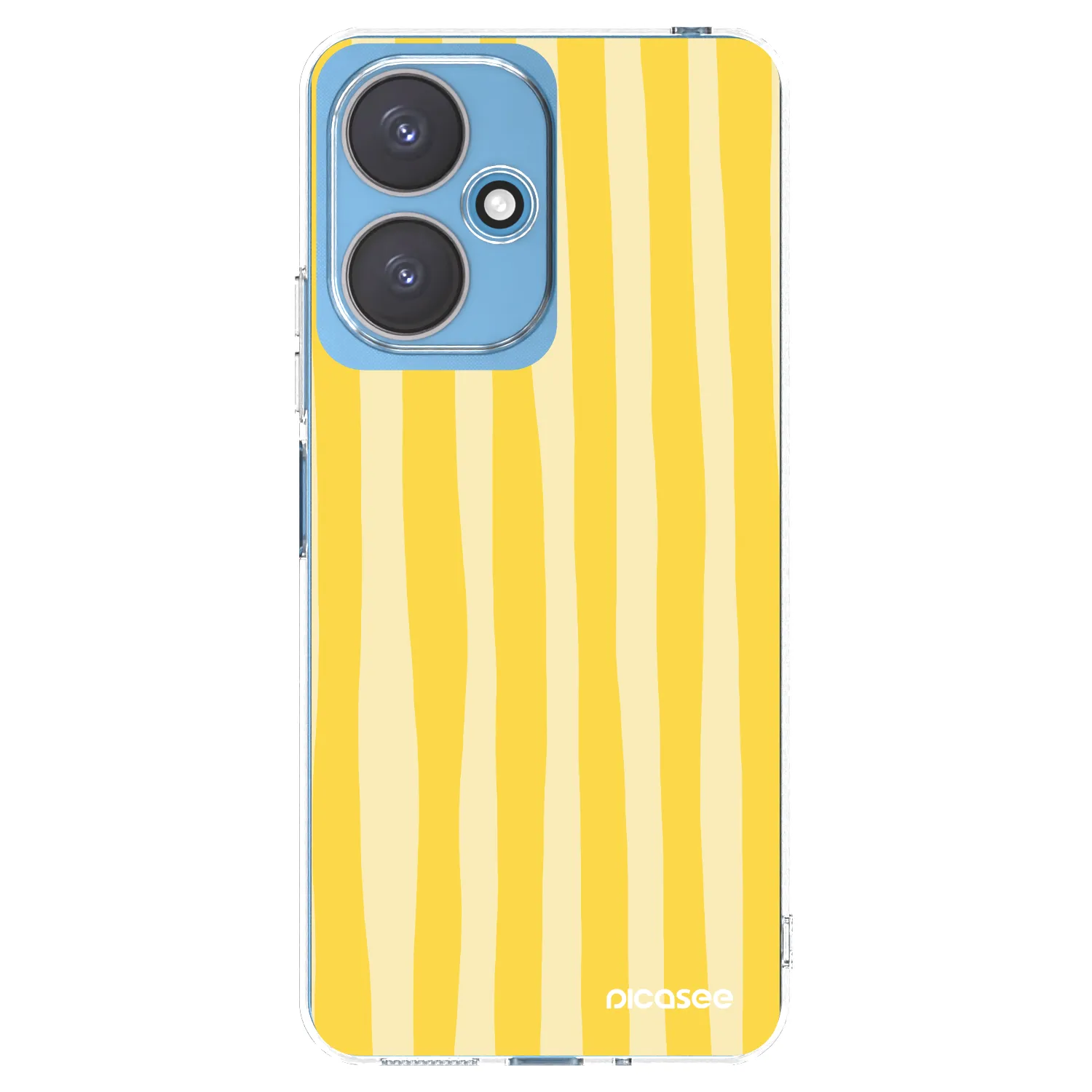 Picasee silikónový prehľadný obal pre Xiaomi Redmi 13C 5G - Lines lemon