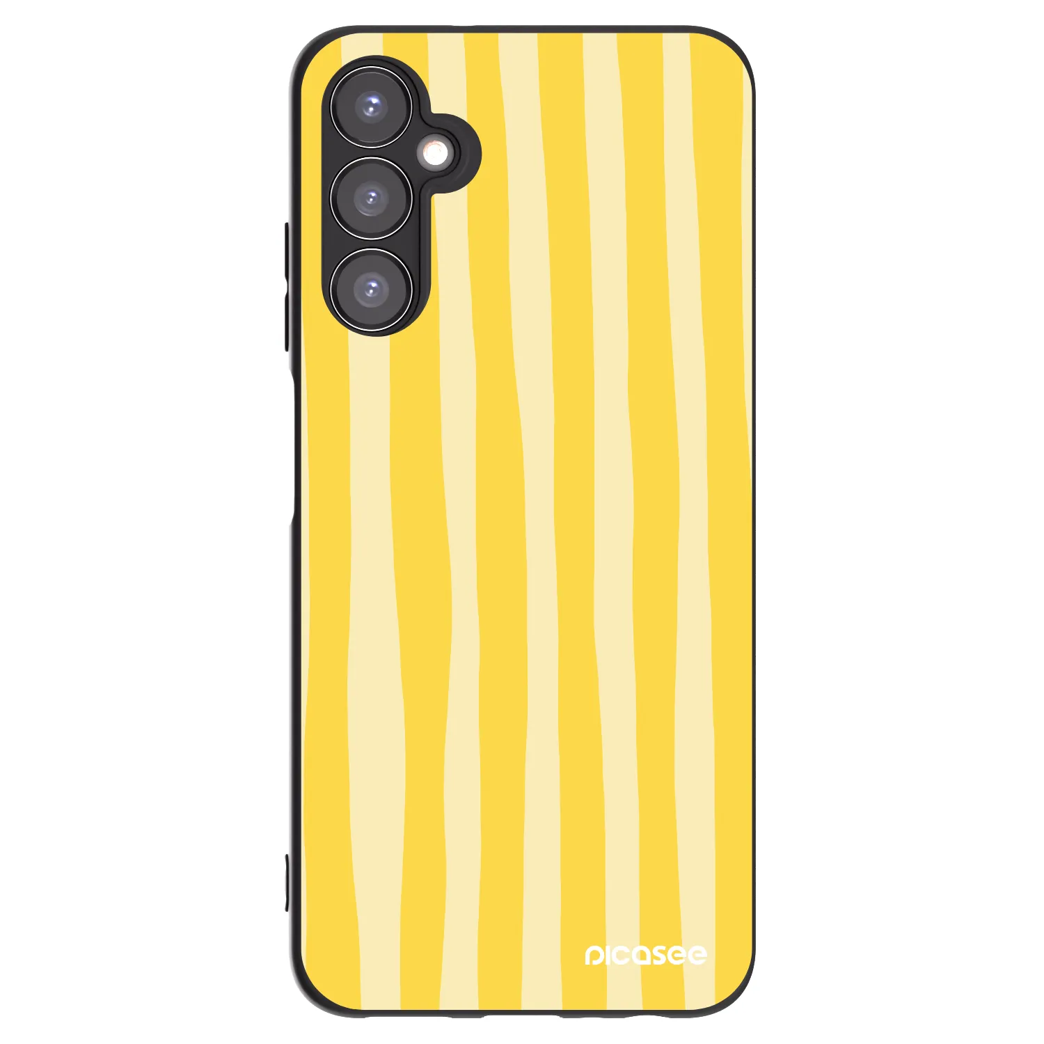 Picasee silikónový čierny obal pre Samsung Galaxy A05s A057G - Lines lemon