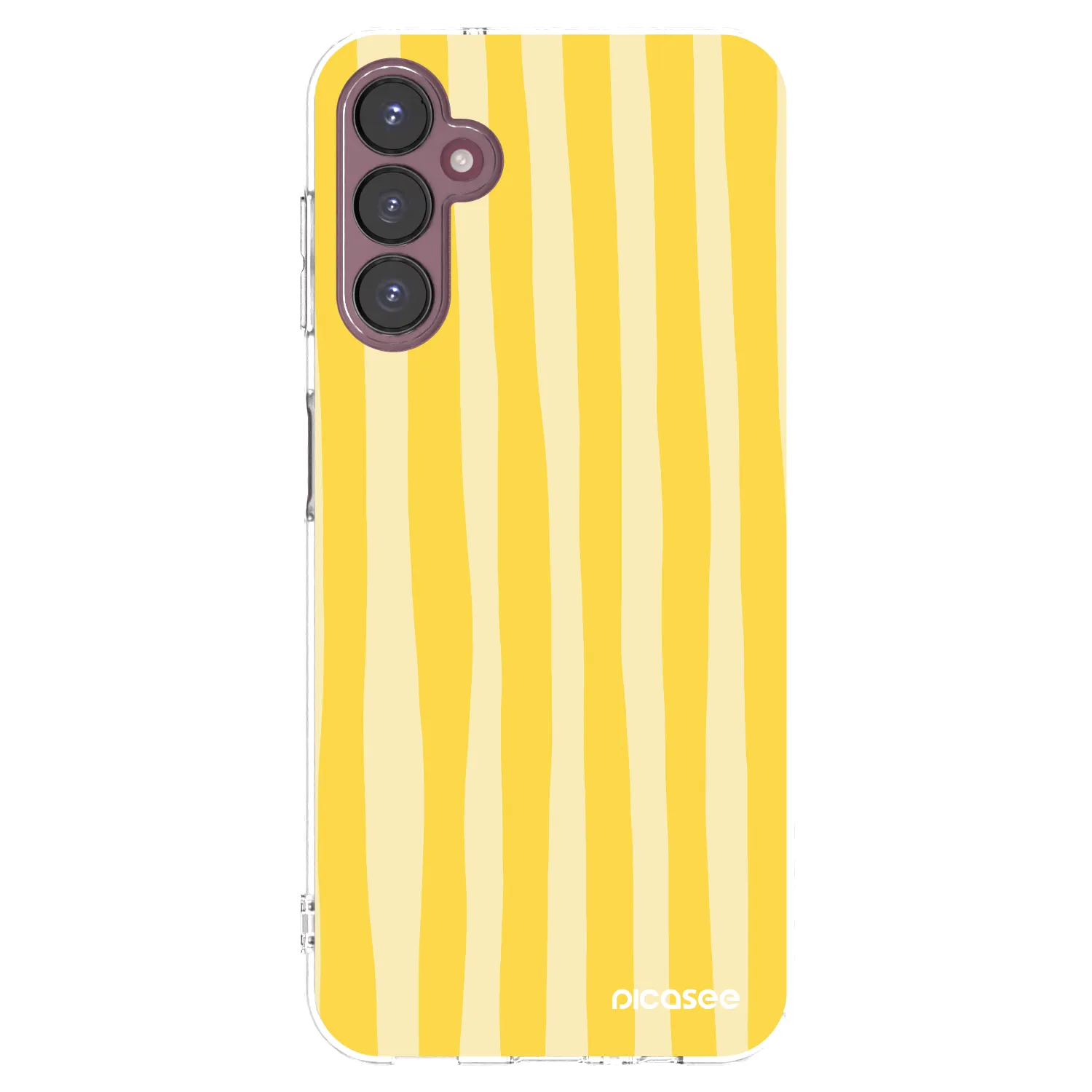 Picasee silikónový prehľadný obal pre Samsung Galaxy A05s A057G - Lines lemon