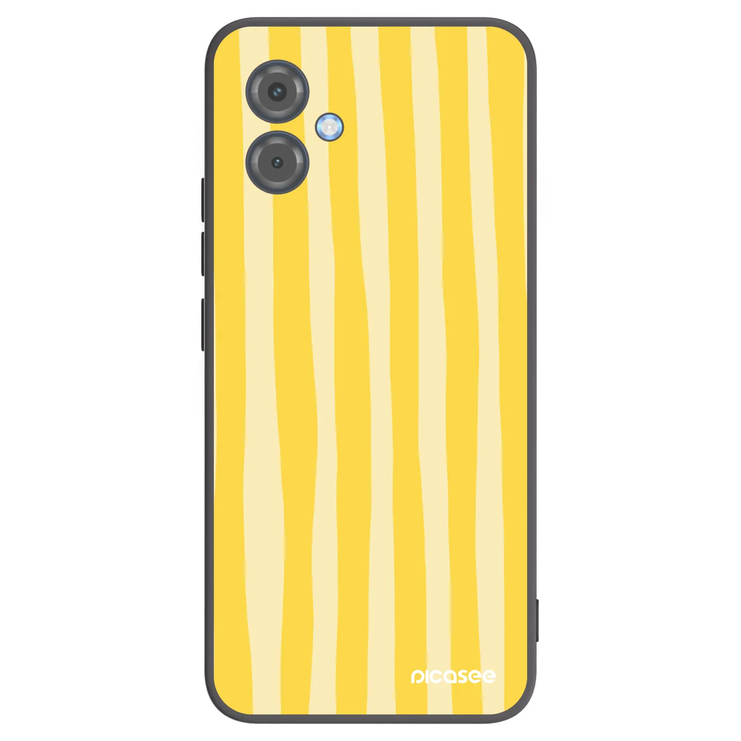 Picasee silikónový čierny obal pre Motorola Moto G14 - Lines lemon