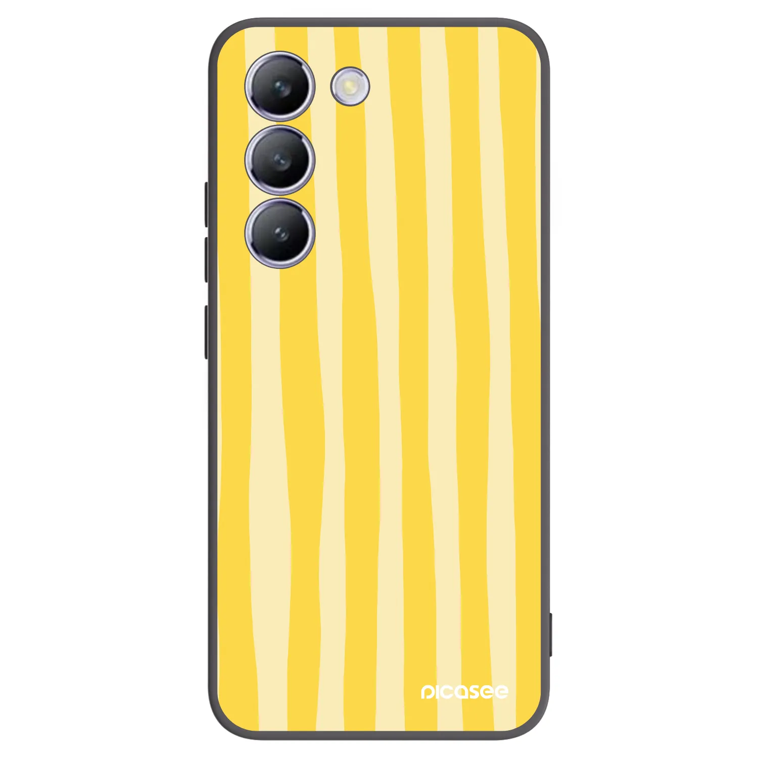 Picasee silikónový čierny obal pre Vivo V40 SE 5G - Lines lemon