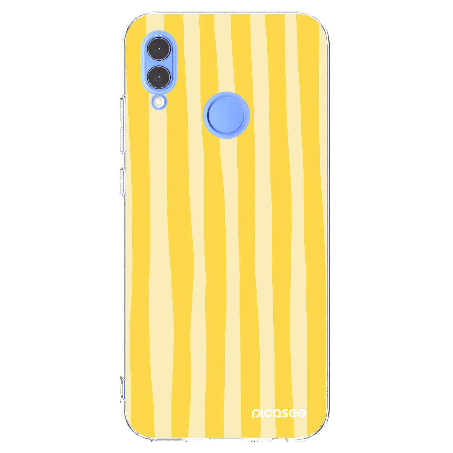 Picasee silikónový prehľadný obal pre Honor 10 Lite - Lines lemon