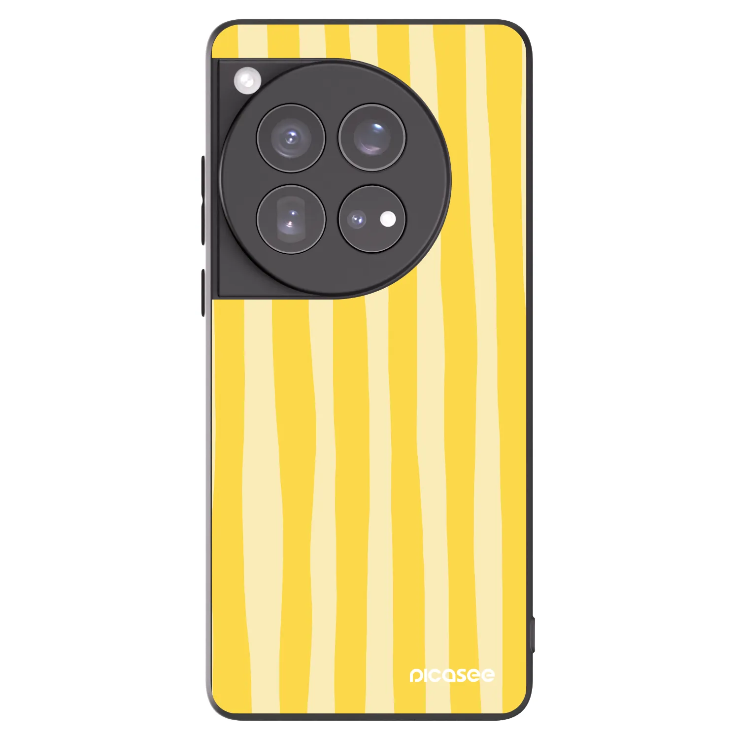 Picasee silikónový čierny obal pre OnePlus 12 5G - Lines lemon