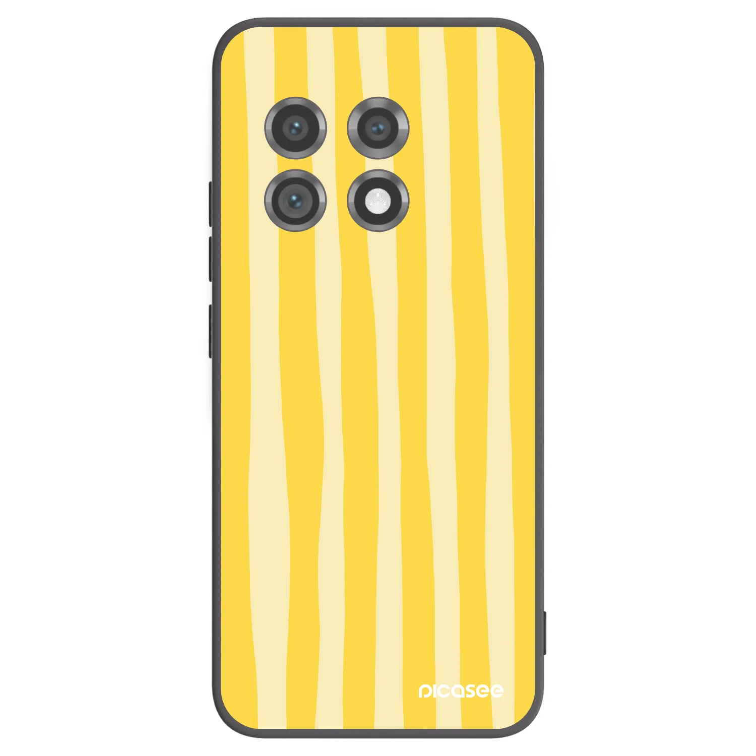 Picasee silikónový čierny obal pre OnePlus 11 5G - Lines lemon