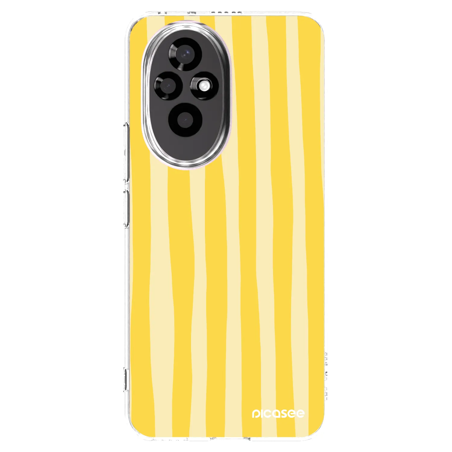 Picasee silikónový prehľadný obal pre Honor 200 Pro 5G - Lines lemon