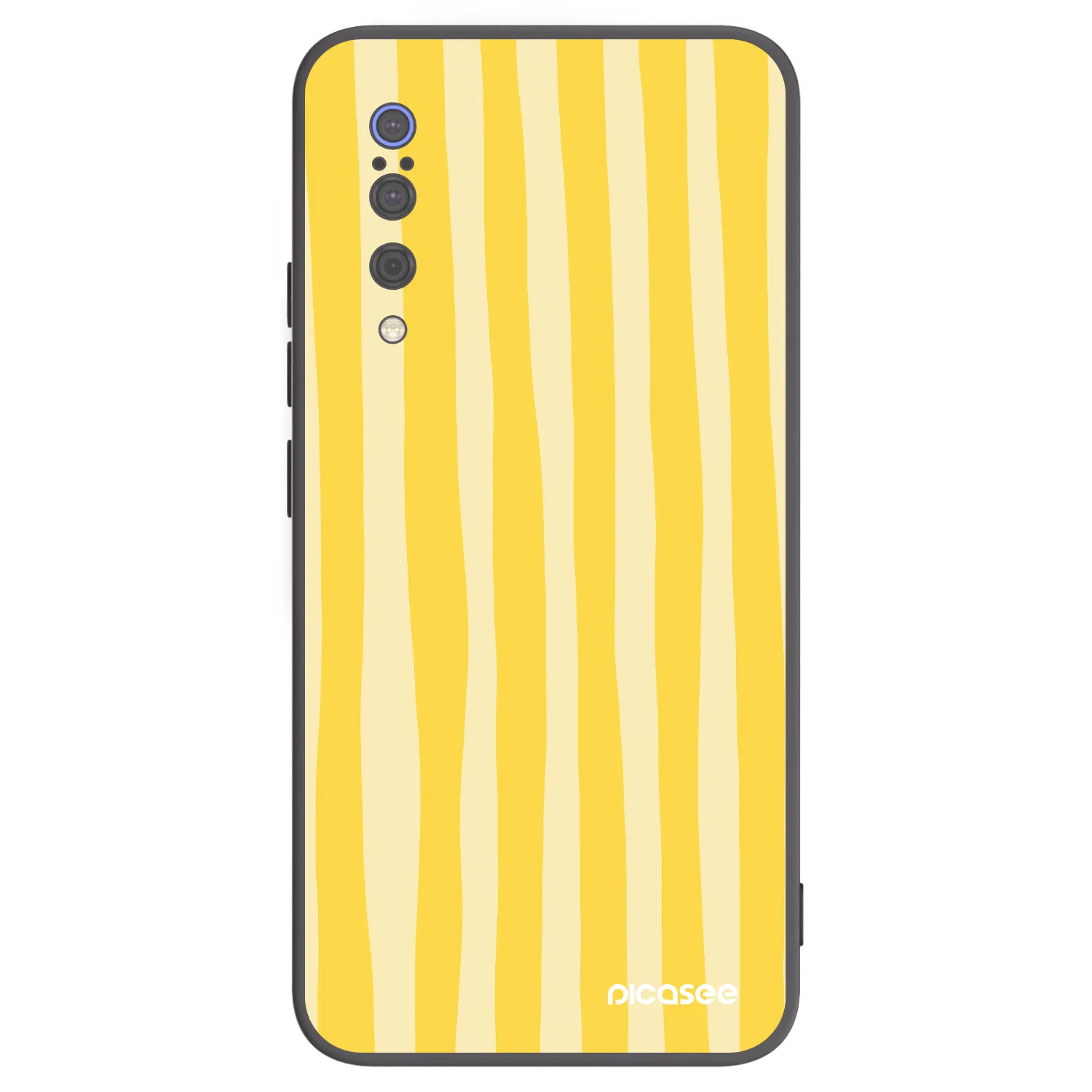 Picasee silikónový čierny obal pre Xiaomi Mi 9 - Lines lemon