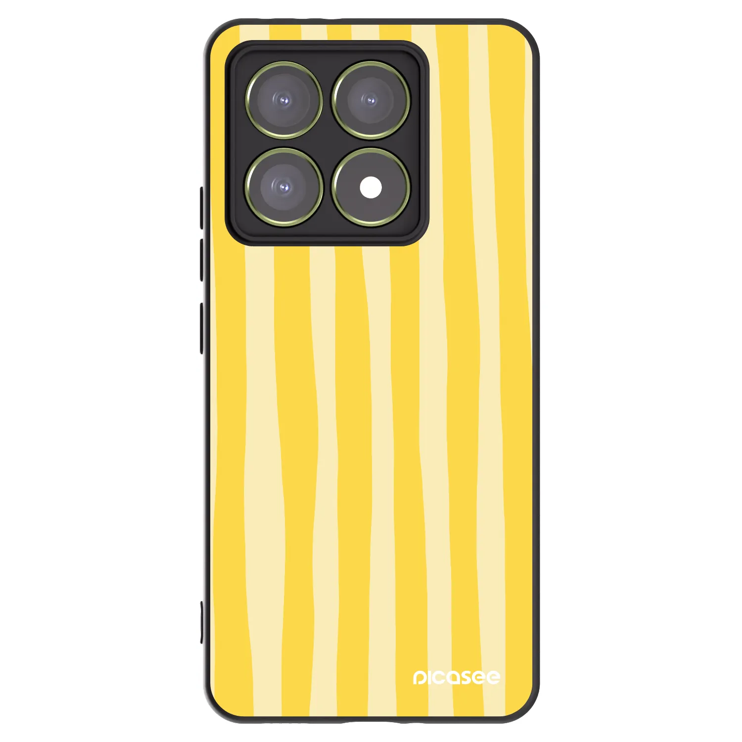Picasee silikónový čierny obal pre Xiaomi 14T - Lines lemon