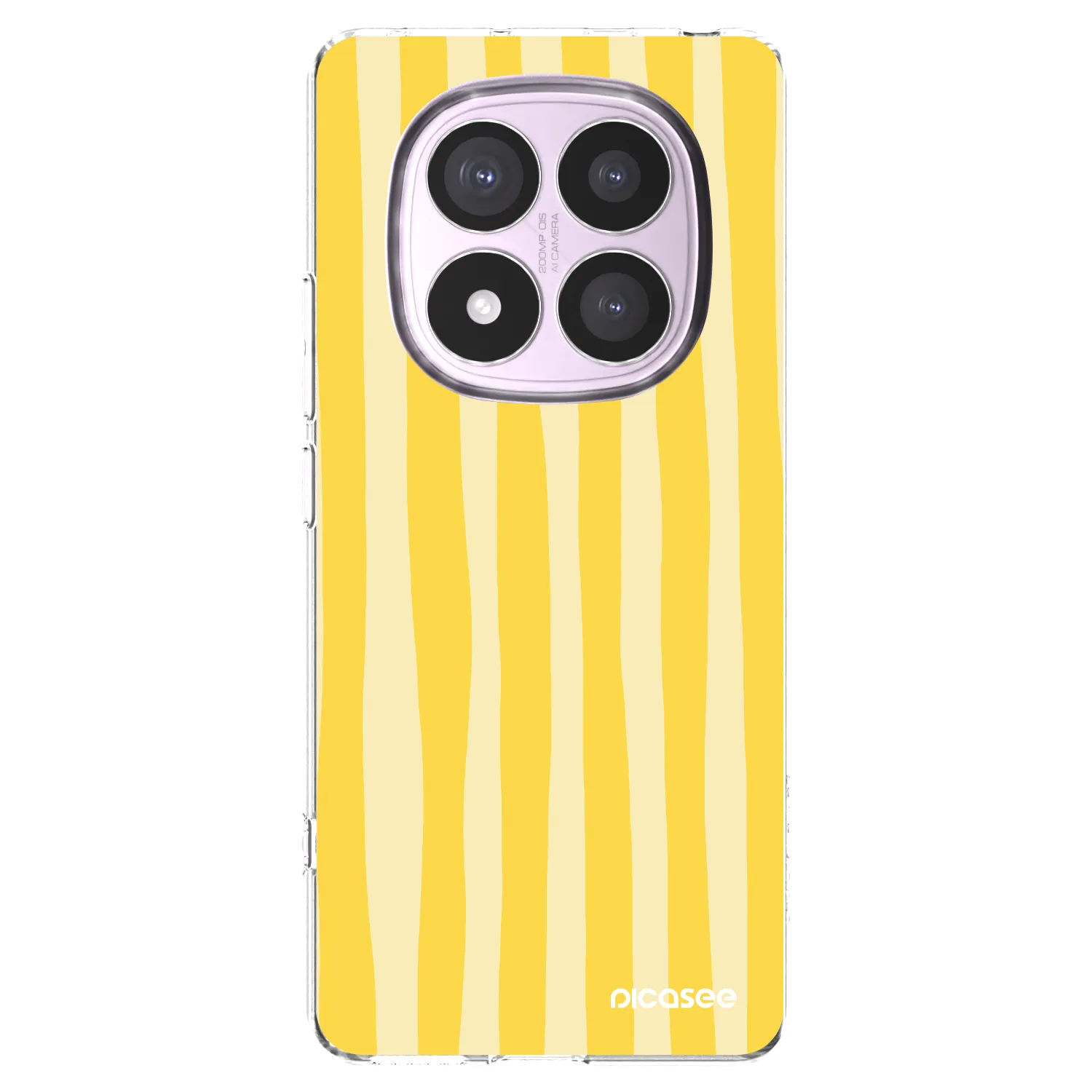 Picasee silikónový prehľadný obal pre Xiaomi Redmi Note 14 Pro 5G - Lines lemon
