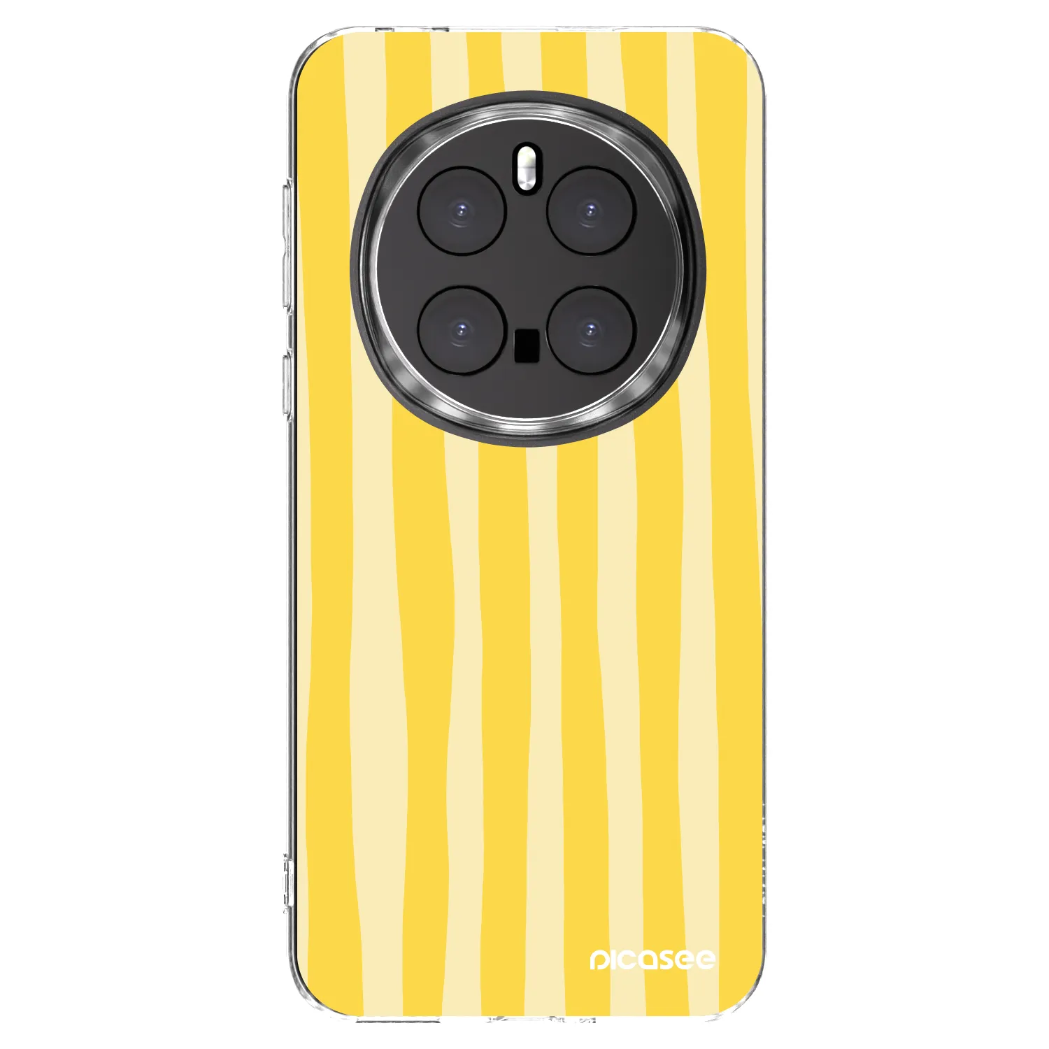 Picasee silikónový prehľadný obal pre Honor Magic7 Pro 5G - Lines lemon
