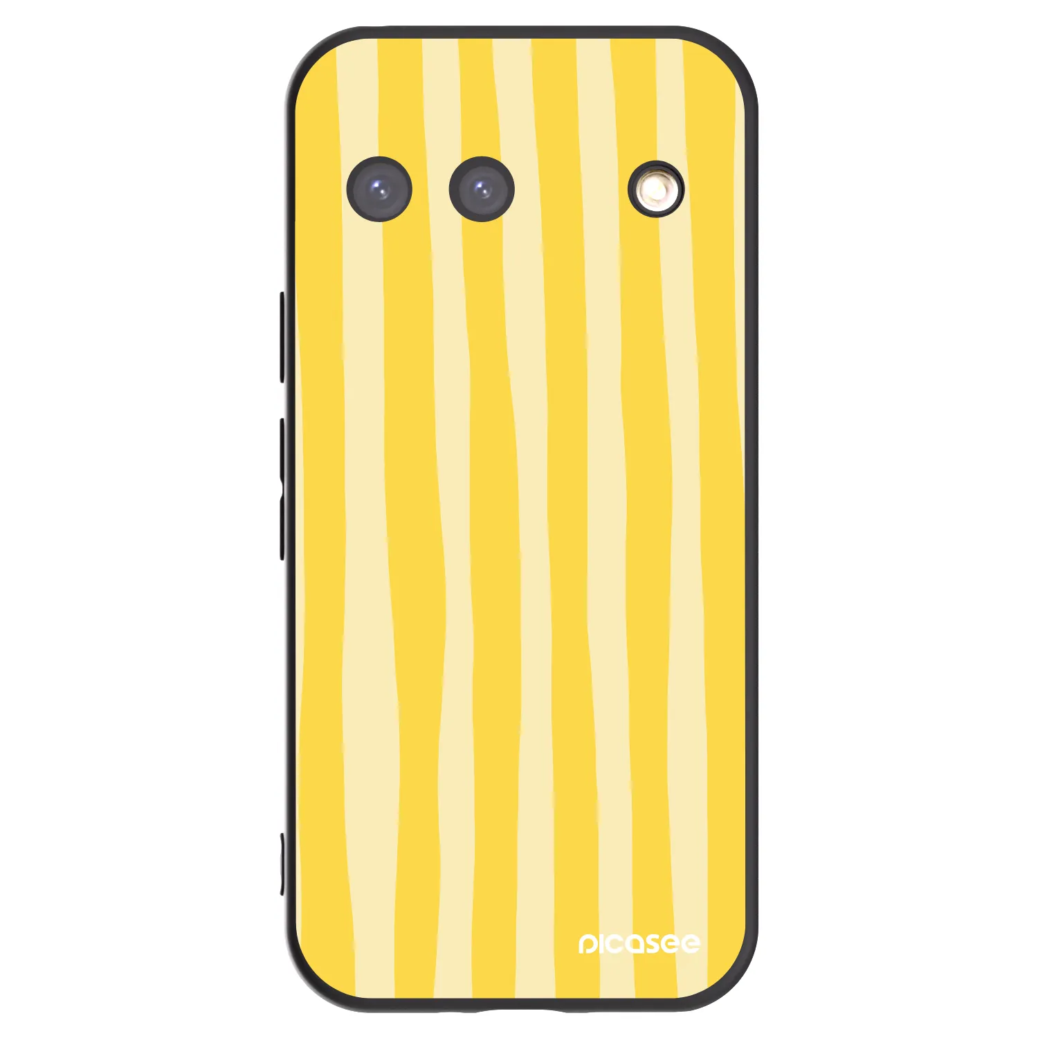 Picasee silikónový čierny obal pre Google Pixel 9 - Lines lemon