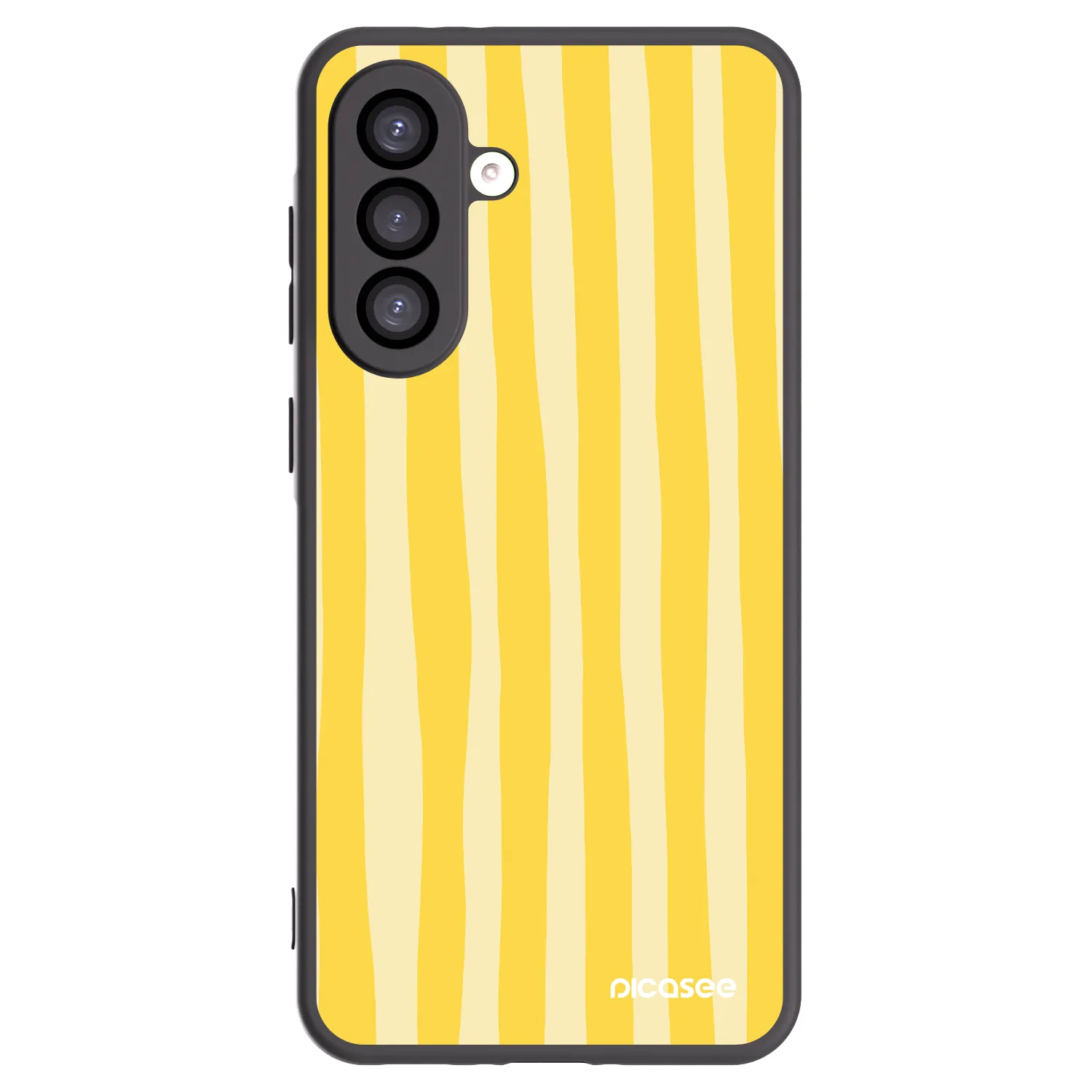 Picasee silikónový čierny obal pre Samsung Galaxy A26 5G A266B - Lines lemon