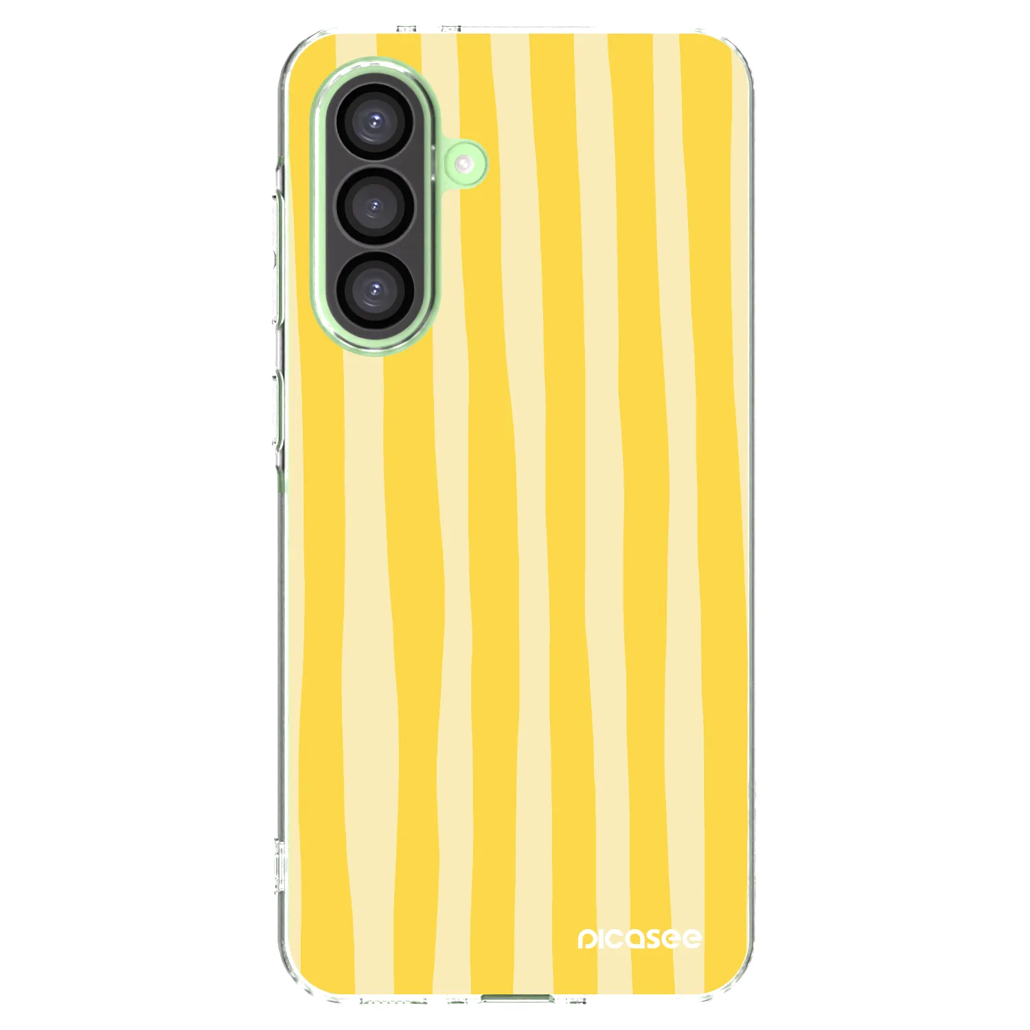Picasee silikónový prehľadný obal pre Samsung Galaxy A26 5G A266B - Lines lemon