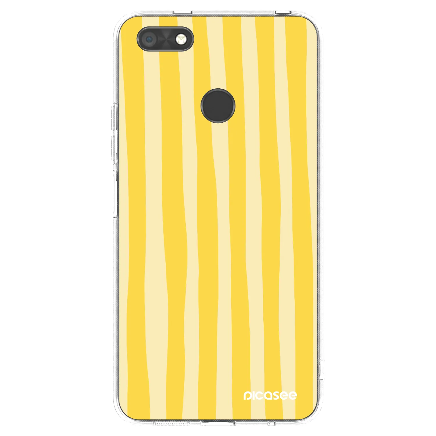 Picasee silikónový prehľadný obal pre Huawei P9 Lite Mini - Lines lemon