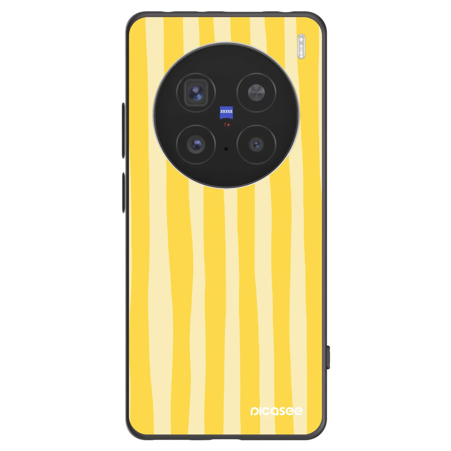 Picasee silikónový čierny obal pre Vivo X200 Pro - Lines lemon