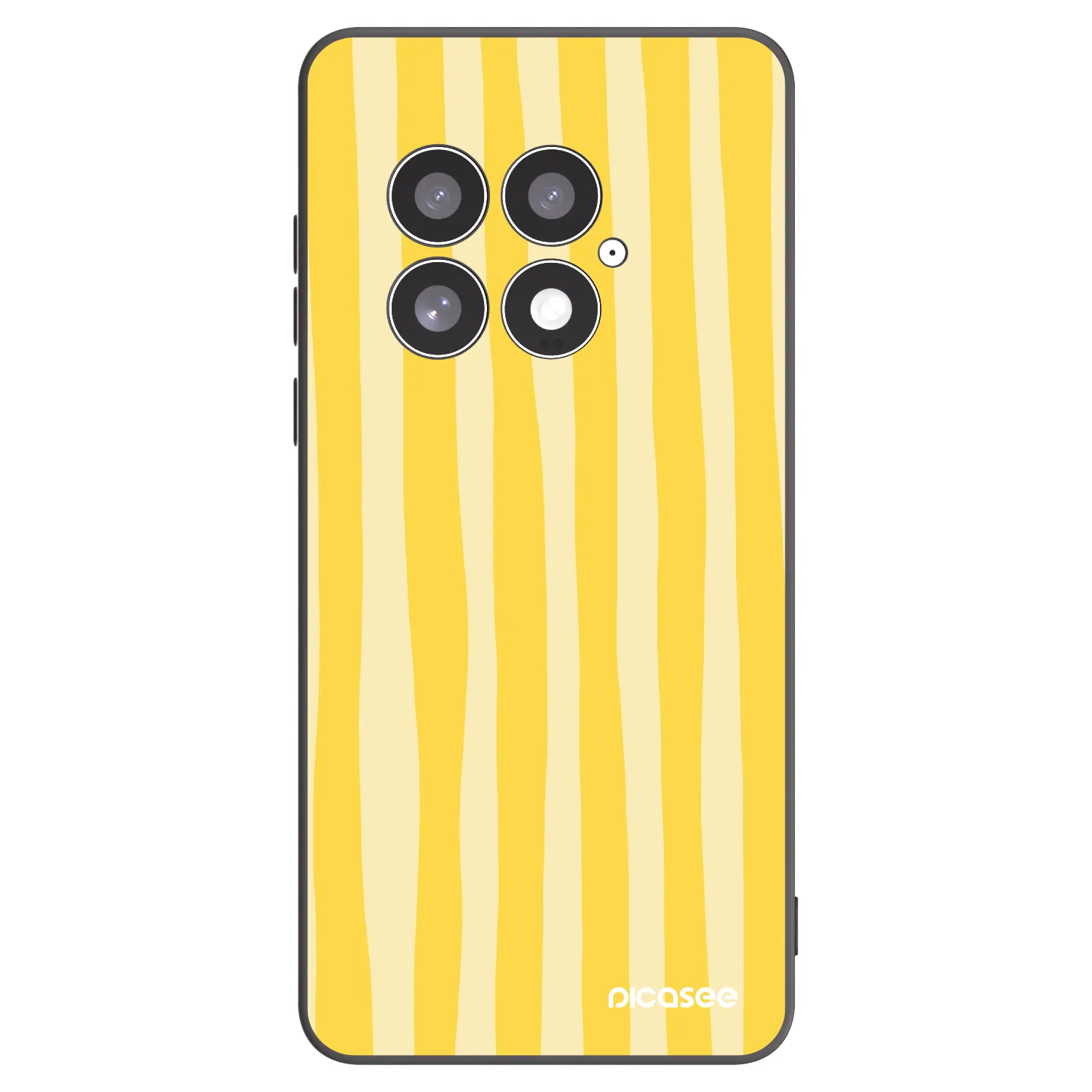 Picasee silikónový čierny obal pre OnePlus 13 5G - Lines lemon