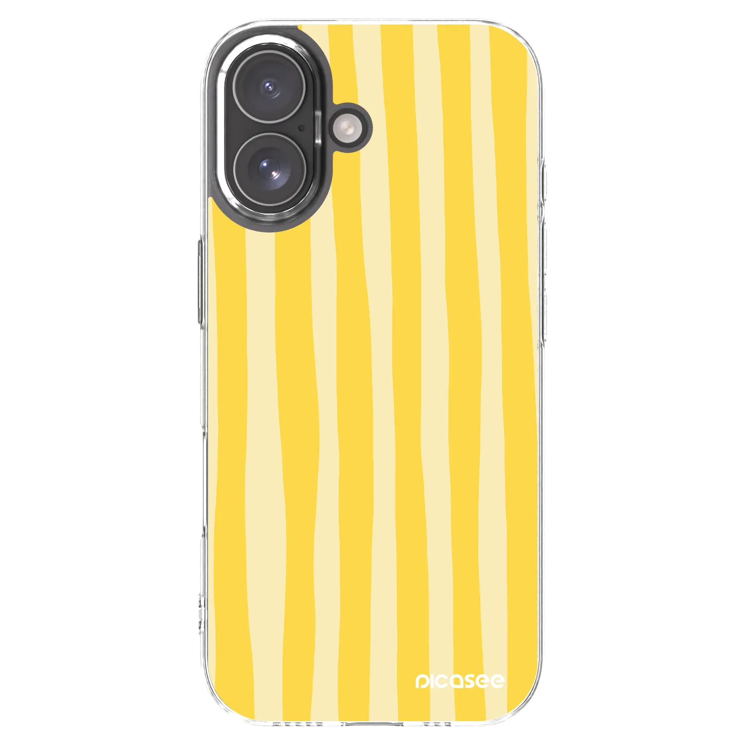 Picasee silikónový prehľadný obal pre Apple iPhone 17 - Lines lemon