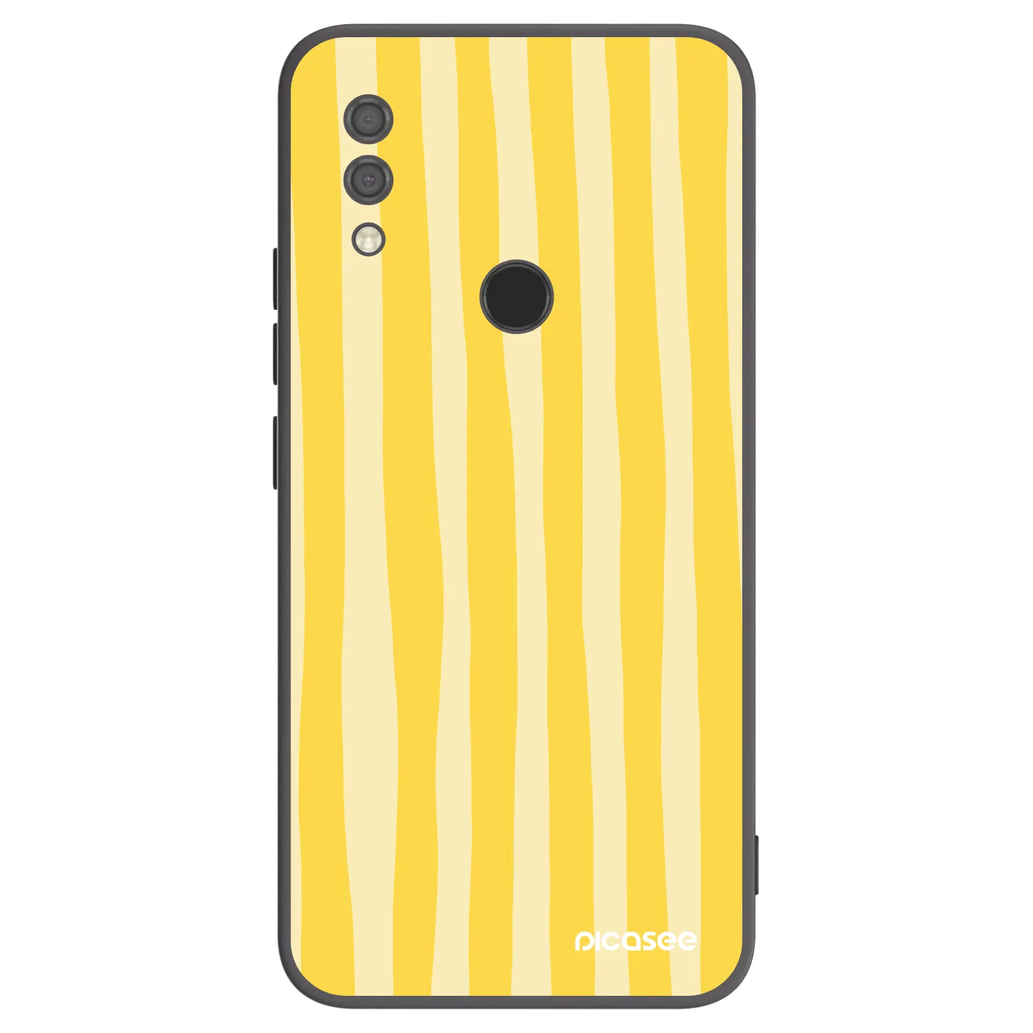 Picasee silikónový čierny obal pre Xiaomi Redmi 7 - Lines lemon