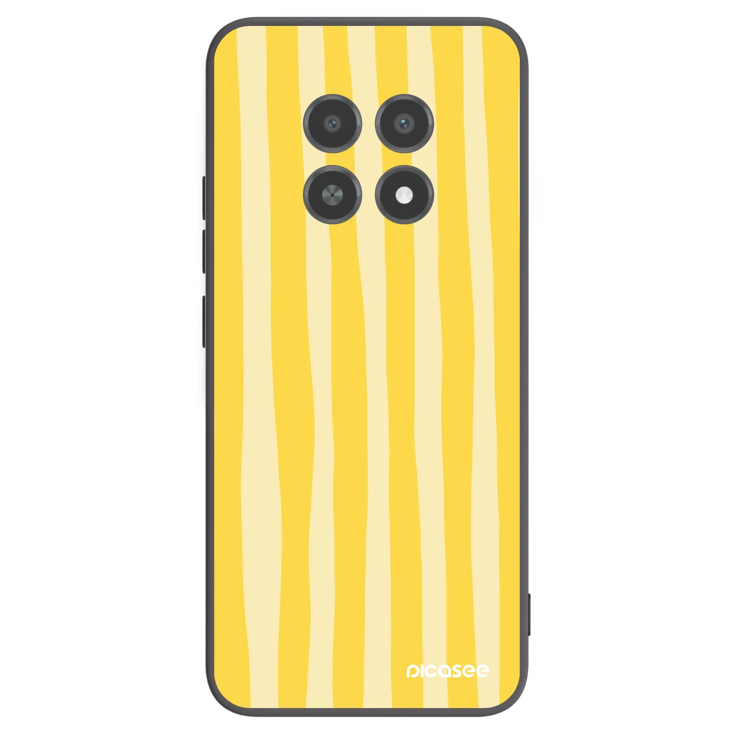 Picasee silikónový čierny obal pre Realme 12X - Lines lemon