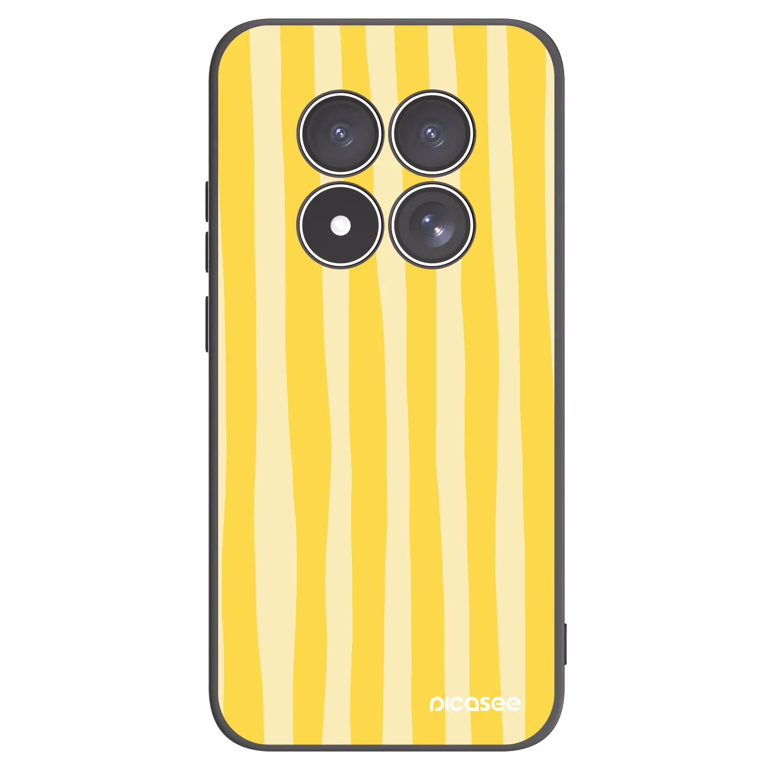 Picasee silikónový čierny obal pre Xiaomi Redmi Note 15 Pro 4G - Lines lemon