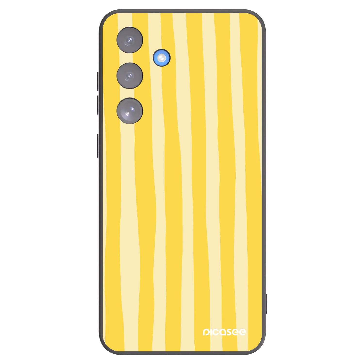 Picasee silikónový čierny obal pre Samsung Galaxy S25 FE 5G - Lines lemon