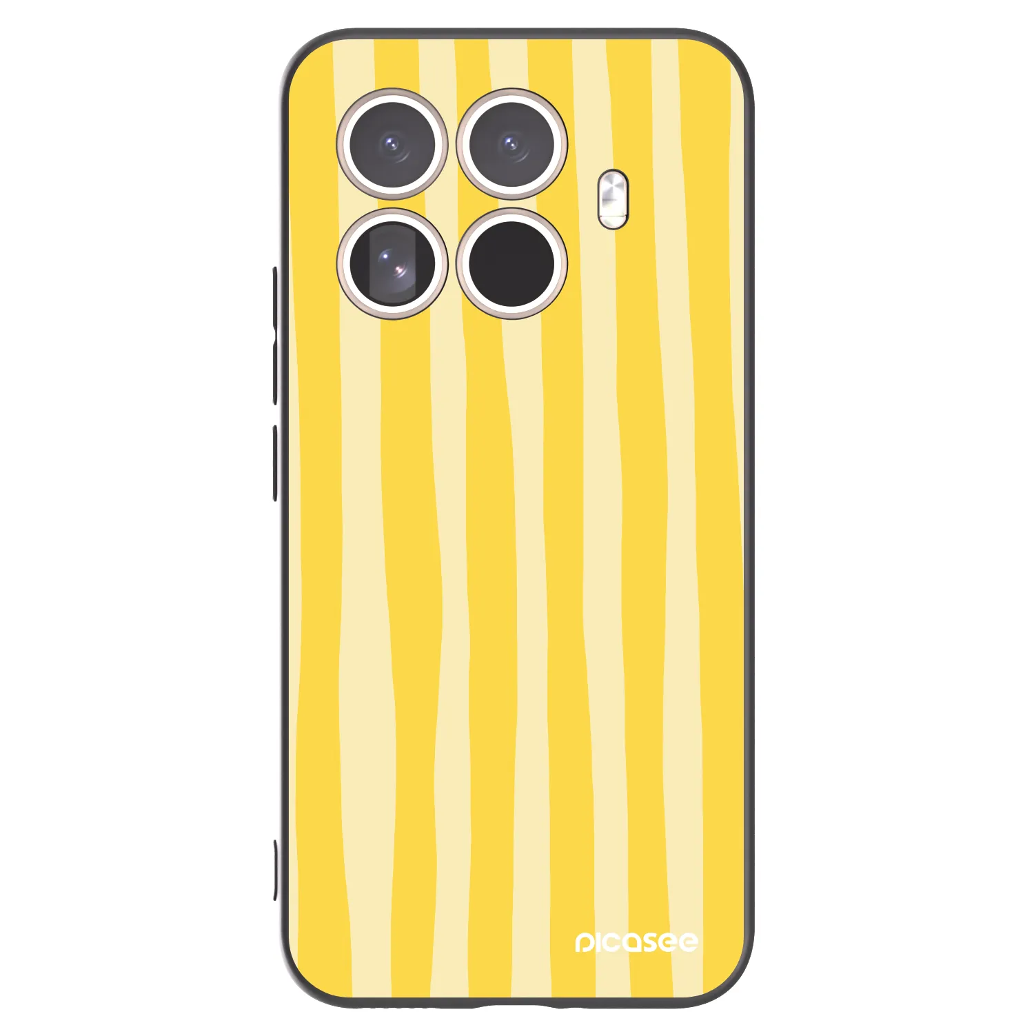 Picasee silikónový čierny obal pre Xiaomi 15T Pro - Lines lemon