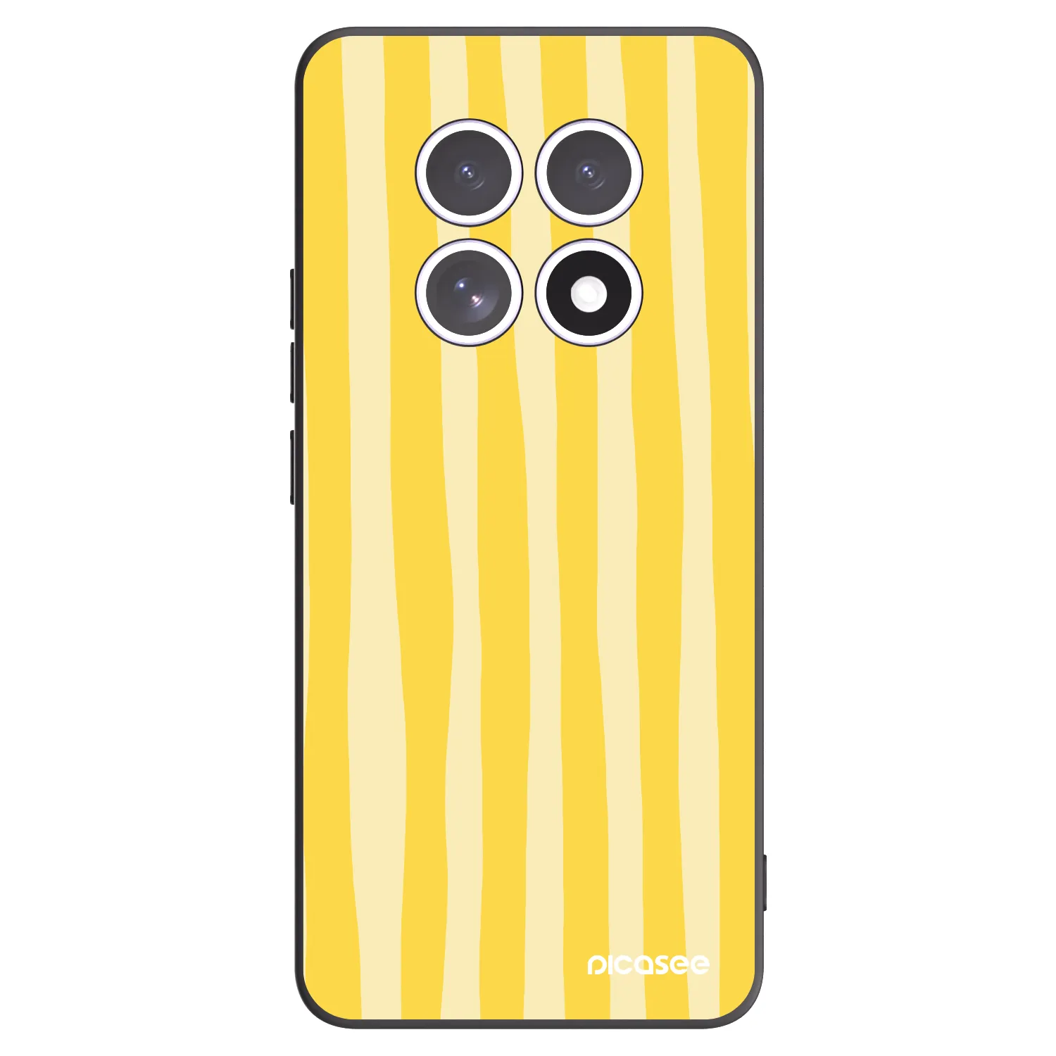 Picasee silikónový čierny obal pre Xiaomi Redmi Note 15 4G - Lines lemon