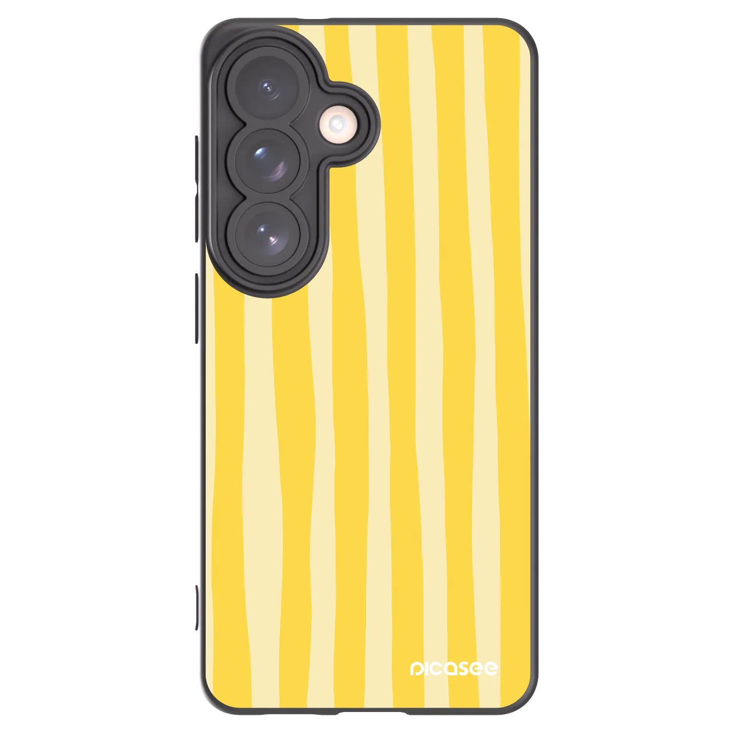Picasee silikónový čierny obal pre Samsung Galaxy S26 - Lines lemon