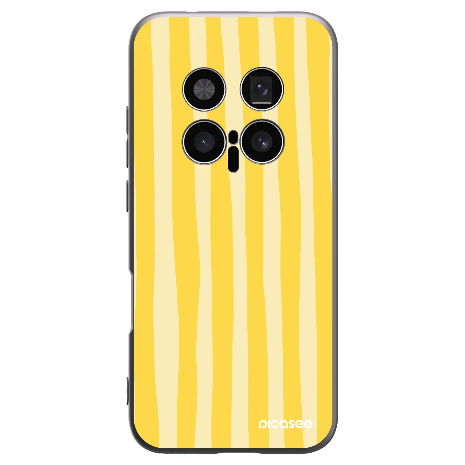 Picasee silikónový čierny obal pre Honor Magic8 Pro 5G - Lines lemon
