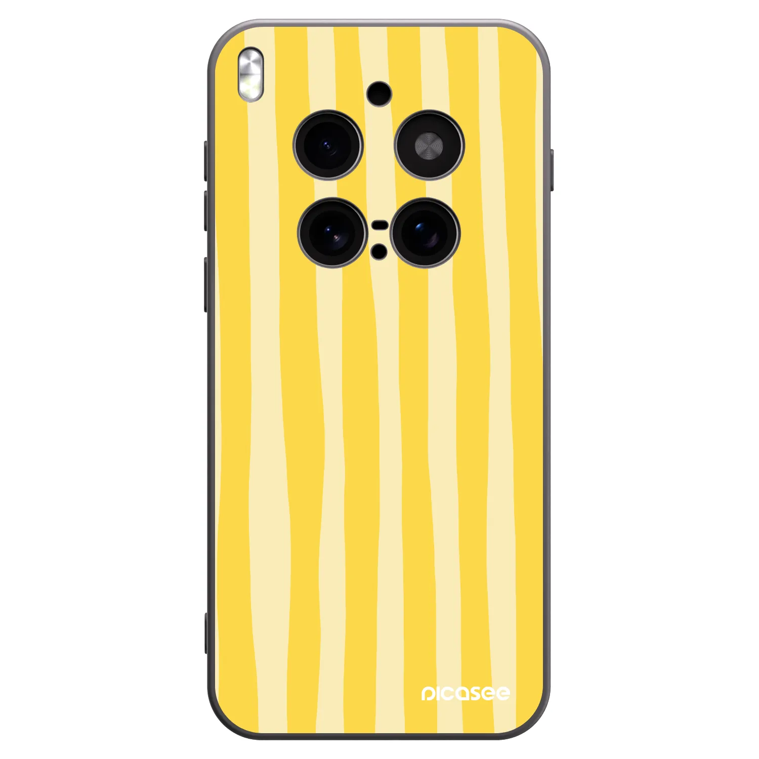 Picasee silikónový čierny obal pre Vivo X300 Pro - Lines lemon