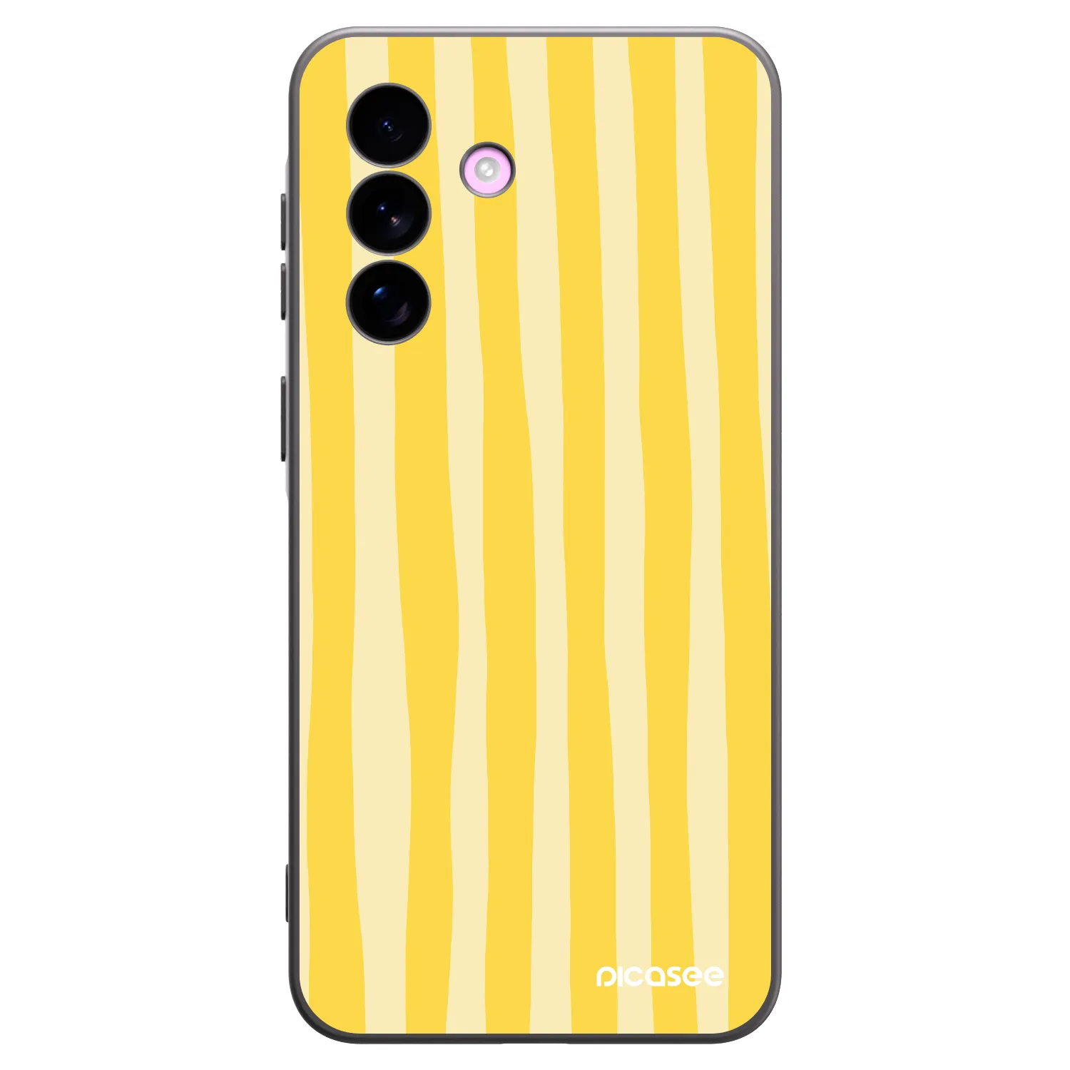 Picasee silikónový čierny obal pre Samsung Galaxy A57 5G - Lines lemon