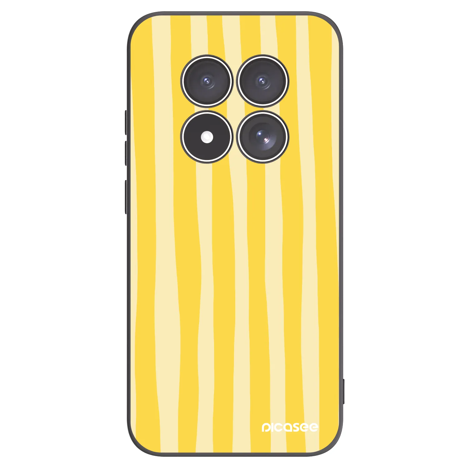 Picasee silikónový čierny obal pre Xiaomi Redmi Note 15 Pro 5G - Lines lemon