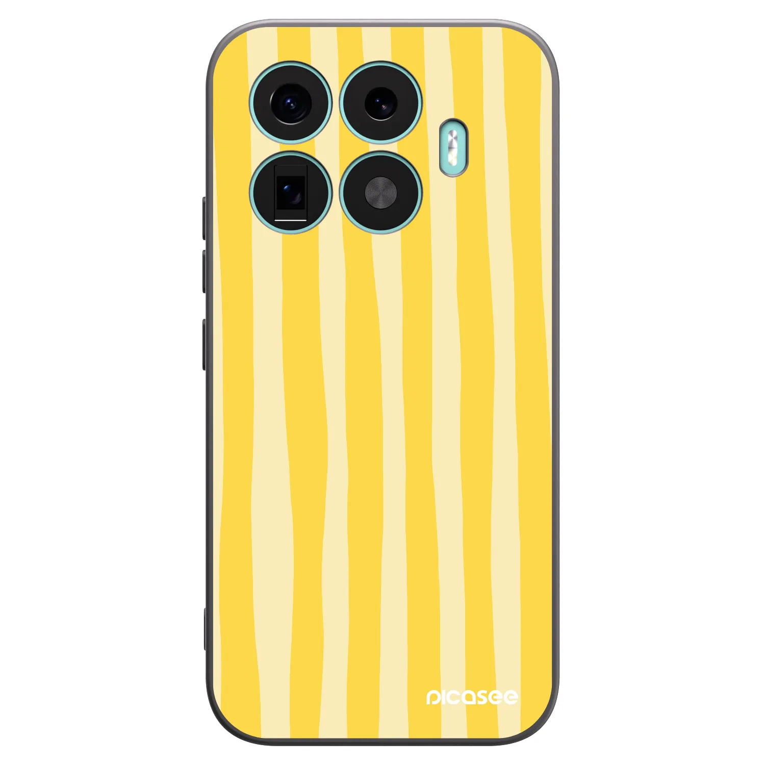 Picasee silikónový čierny obal pre Xiaomi 17T - Lines lemon