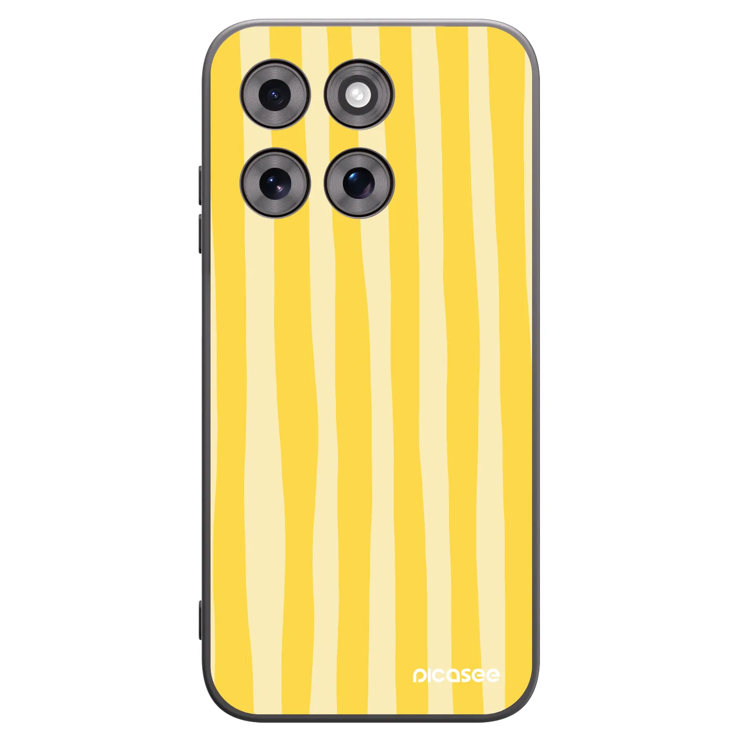 Picasee silikónový čierny obal pre Motorola Moto G77 - Lines lemon