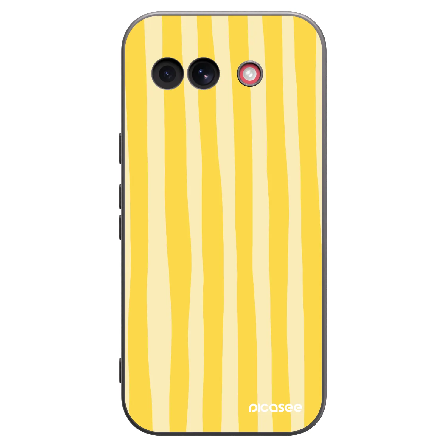 Picasee silikónový čierny obal pre Google Pixel 10a - Lines lemon