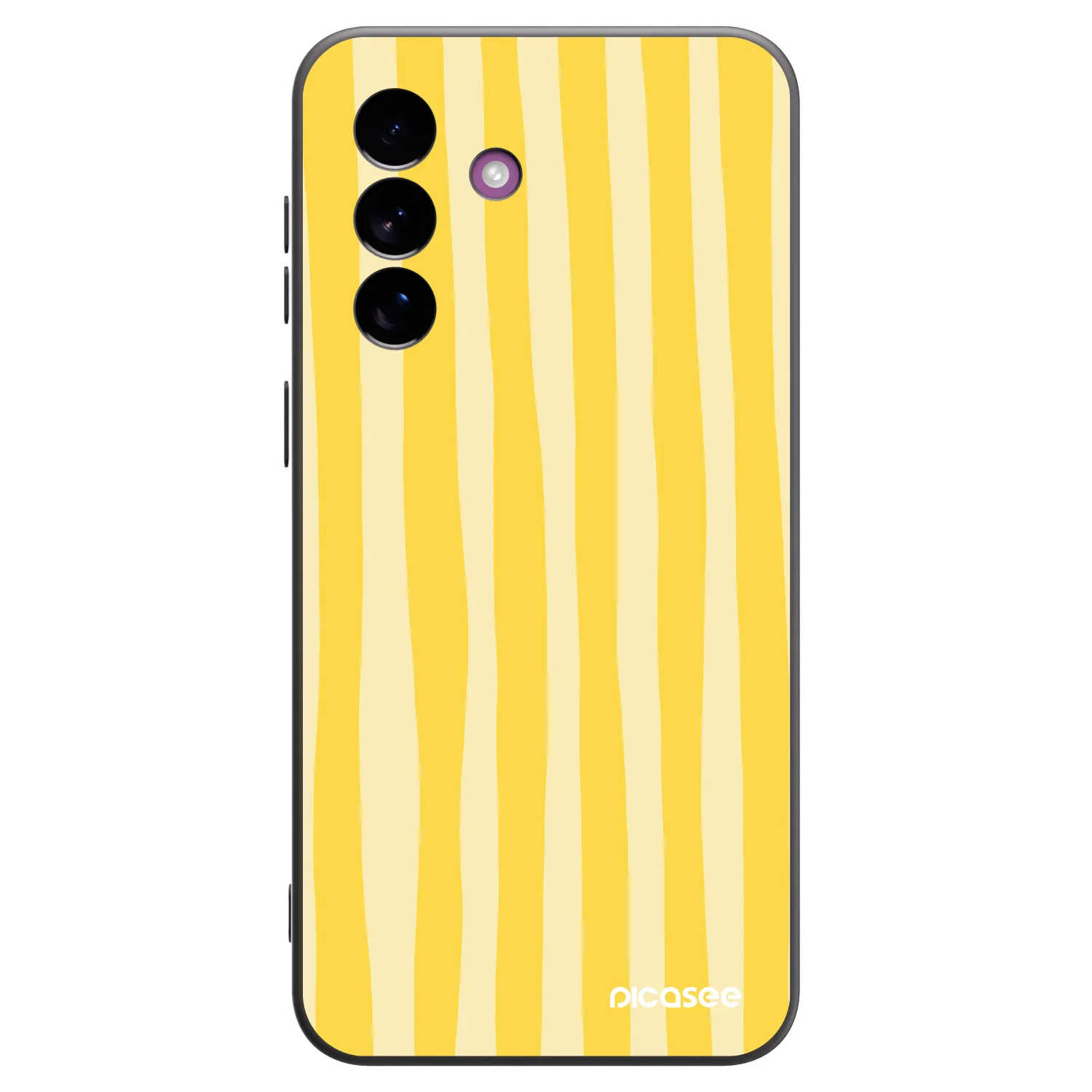 Picasee silikónový čierny obal pre Samsung Galaxy A37 - Lines lemon