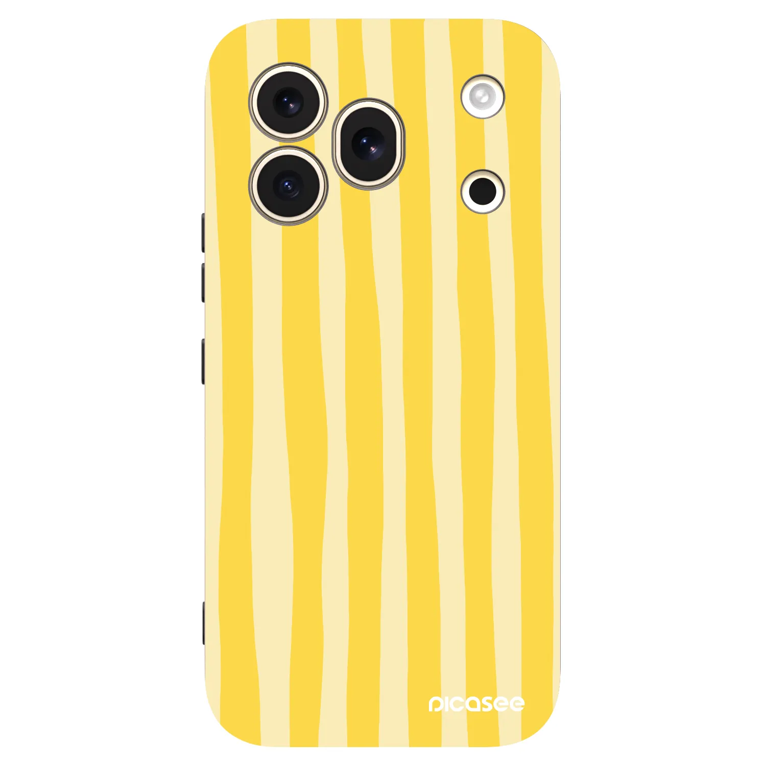 Picasee silikónový čierny obal pre Honor 600 Pro - Lines lemon