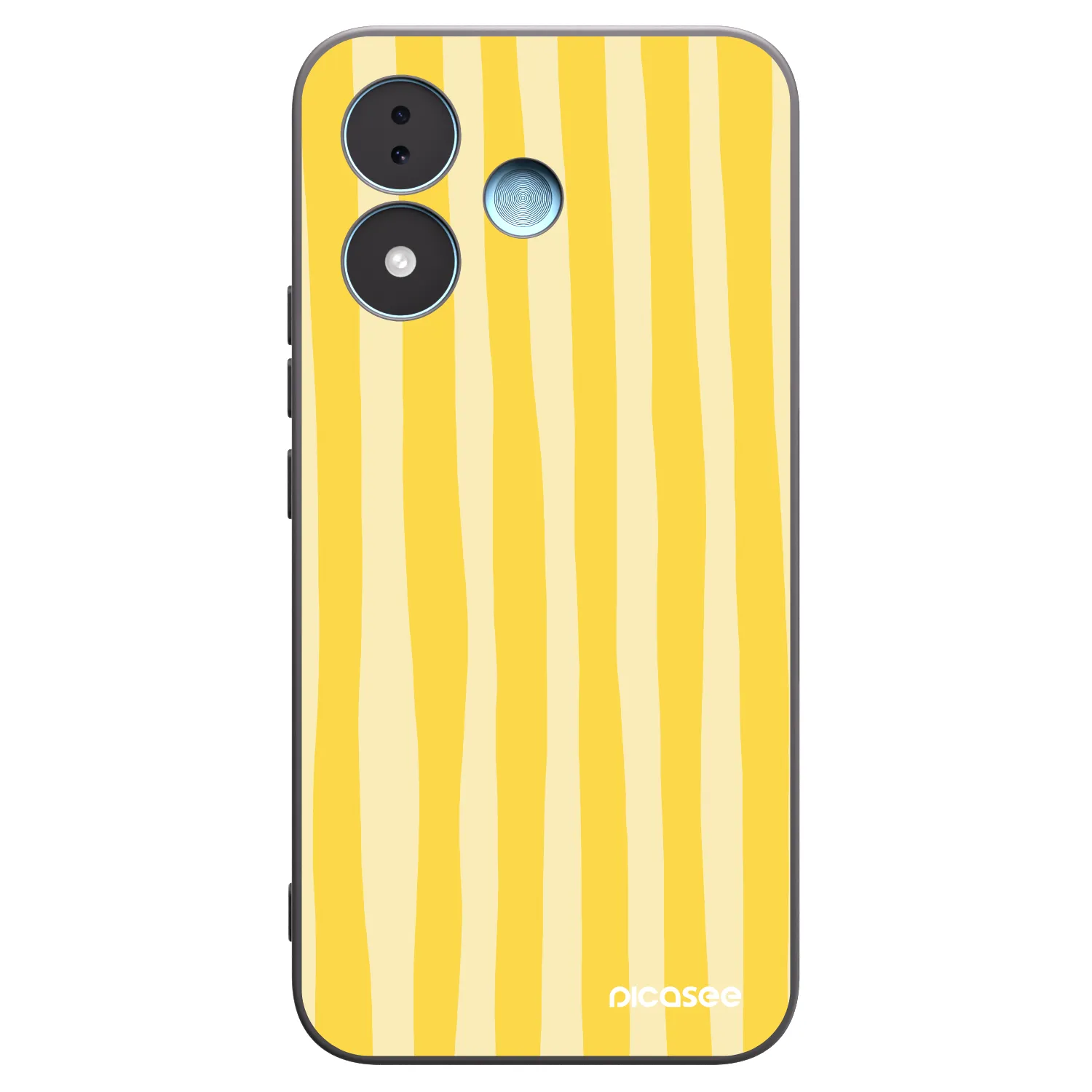Picasee silikónový čierny obal pre Xiaomi Redmi Note 17 5G - Lines lemon