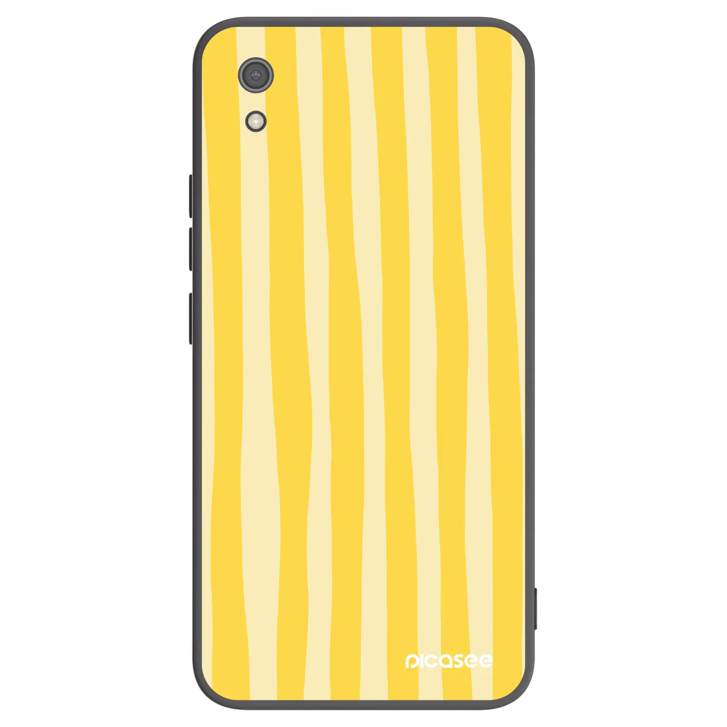 Picasee silikónový čierny obal pre Xiaomi Redmi 7A - Lines lemon