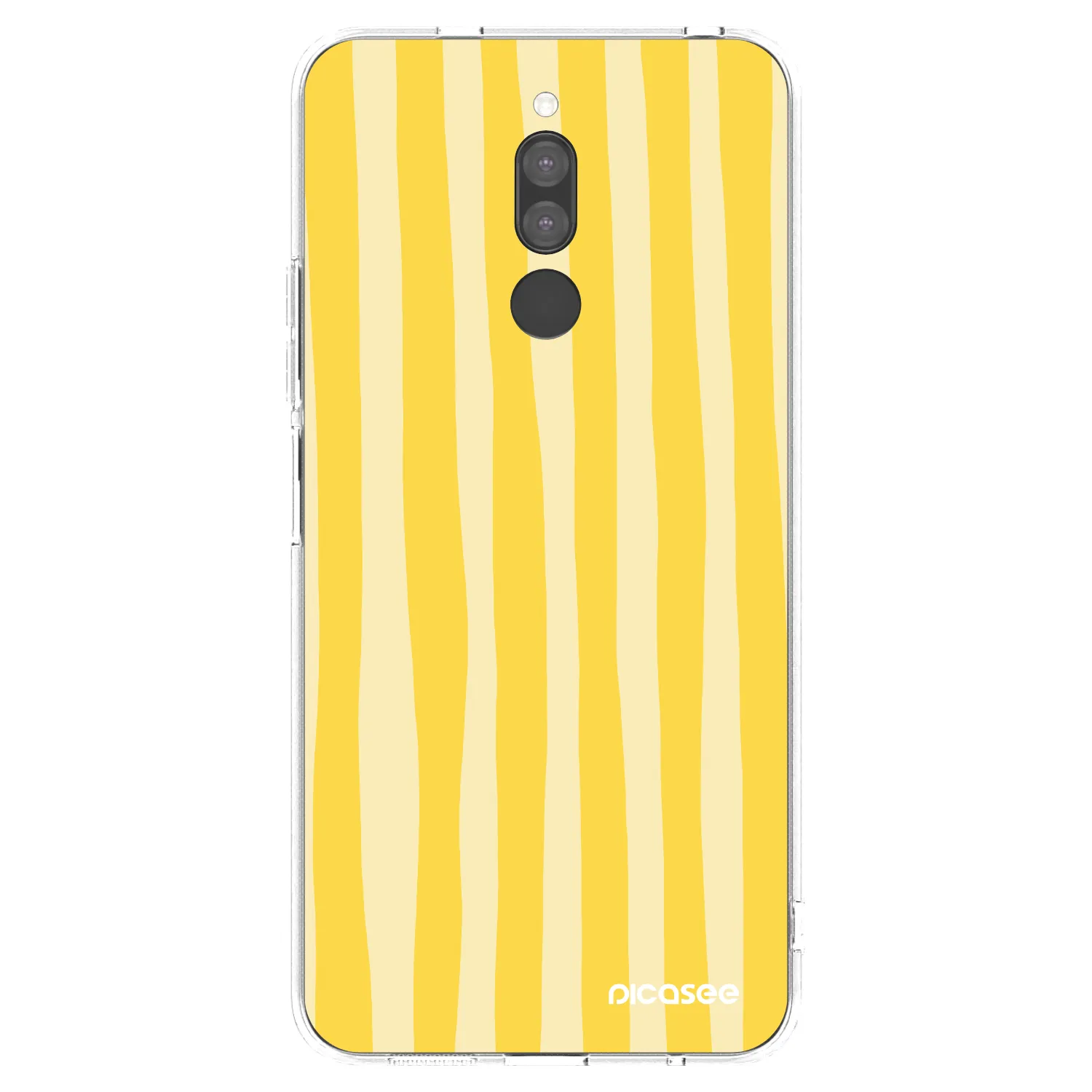 Picasee silikónový prehľadný obal pre Xiaomi Redmi 8 - Lines lemon