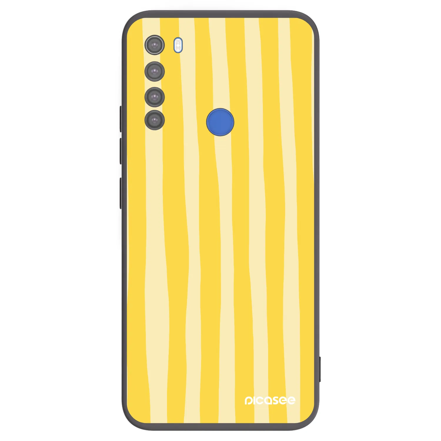 Picasee silikónový čierny obal pre Xiaomi Redmi Note 8T - Lines lemon