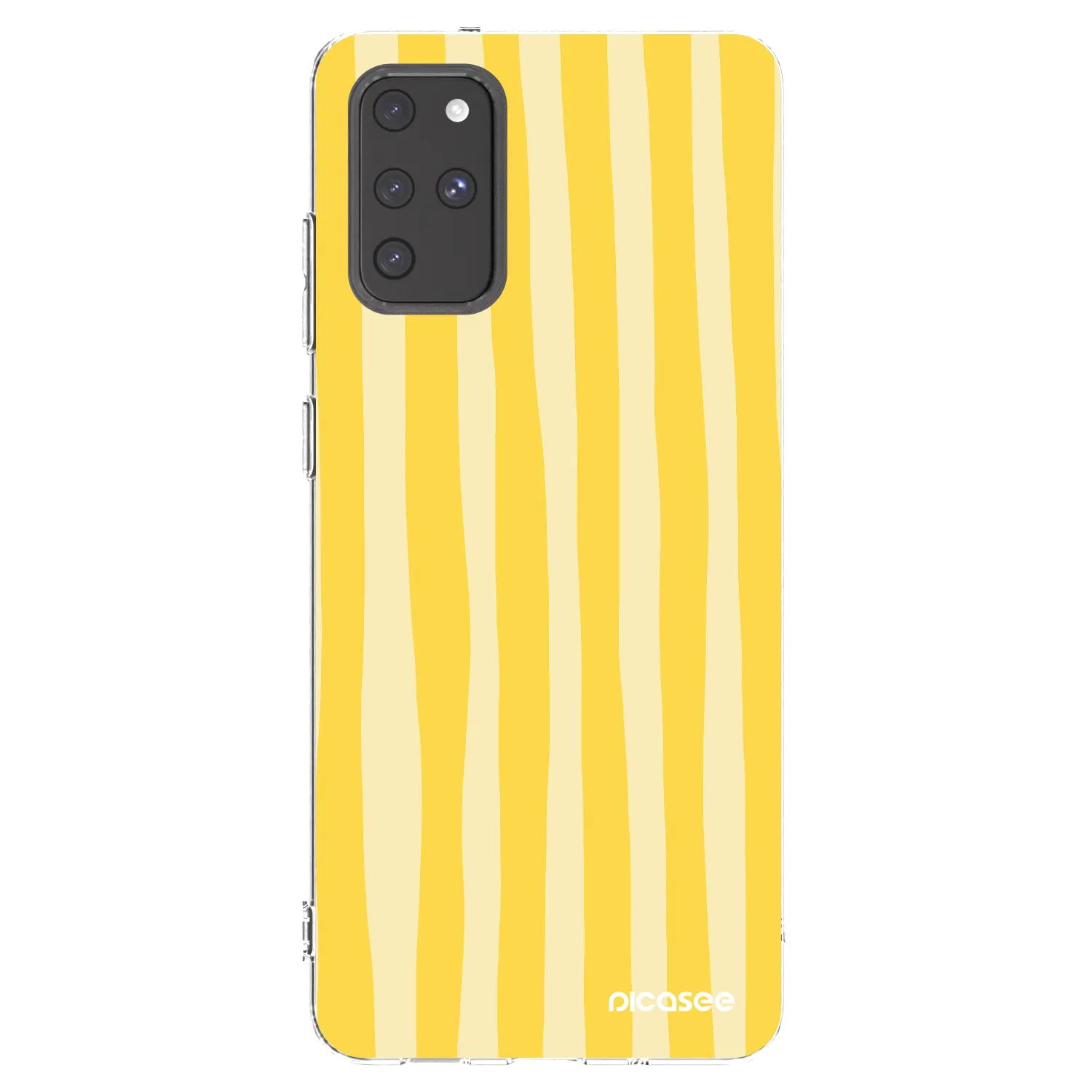 Picasee silikónový prehľadný obal pre Samsung Galaxy S20+ G985F - Lines lemon