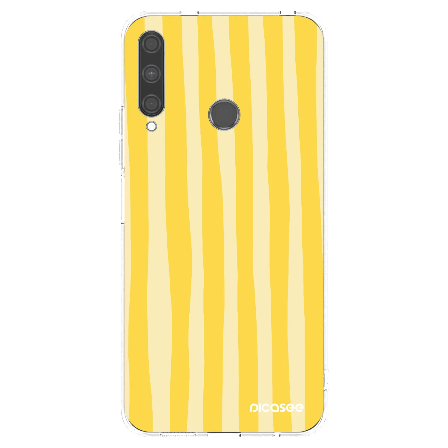 Picasee silikónový prehľadný obal pre Huawei P40 Lite E - Lines lemon