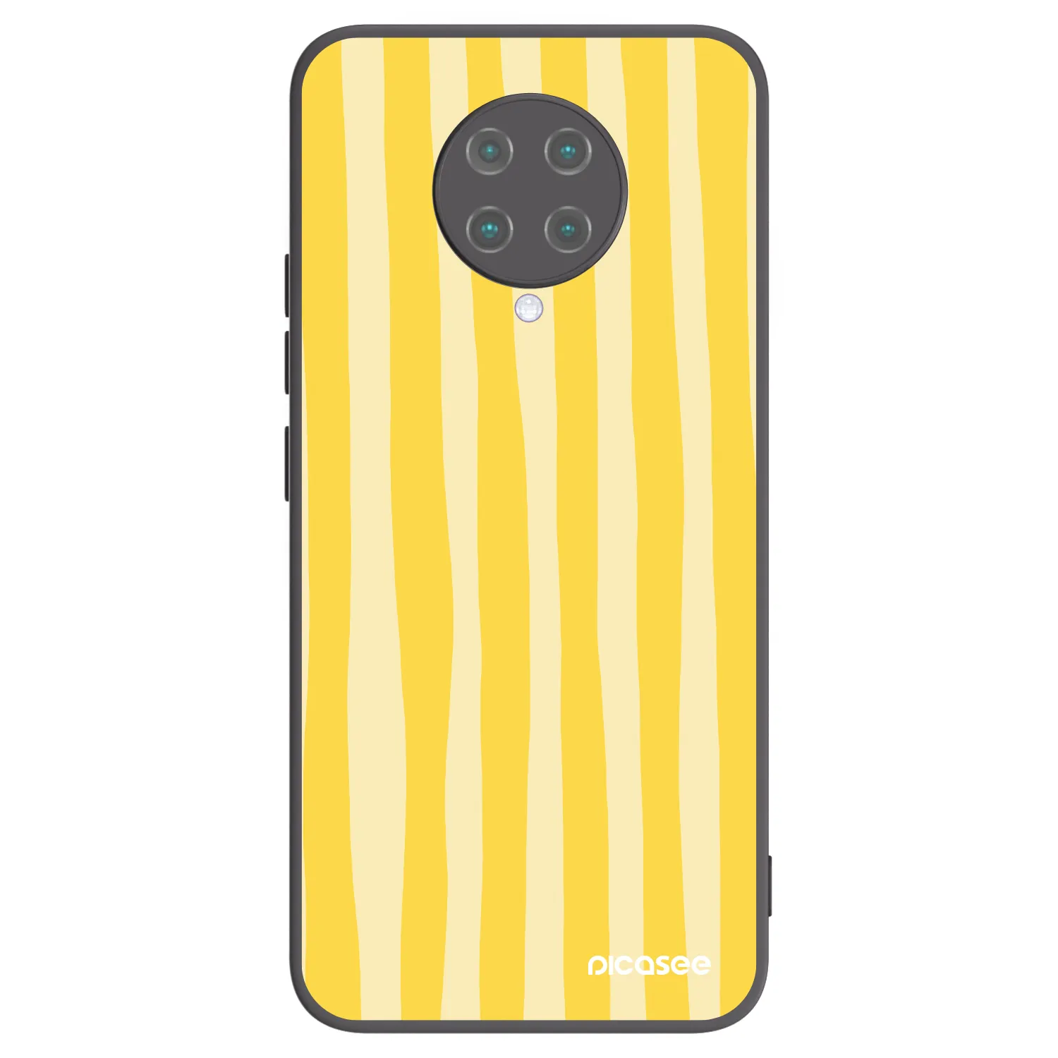 Picasee silikónový čierny obal pre Xiaomi Poco F2 Pro - Lines lemon