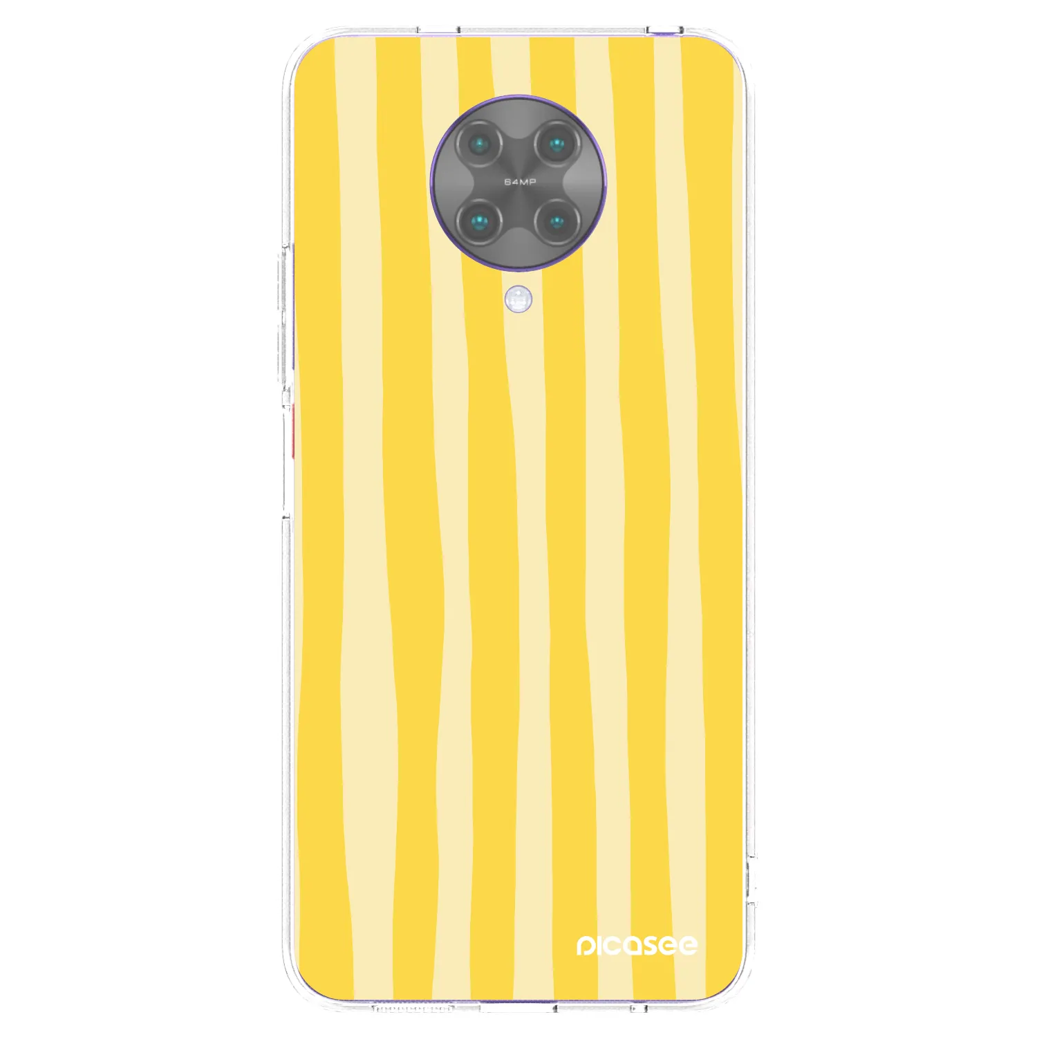 Picasee silikónový prehľadný obal pre Xiaomi Poco F2 Pro - Lines lemon
